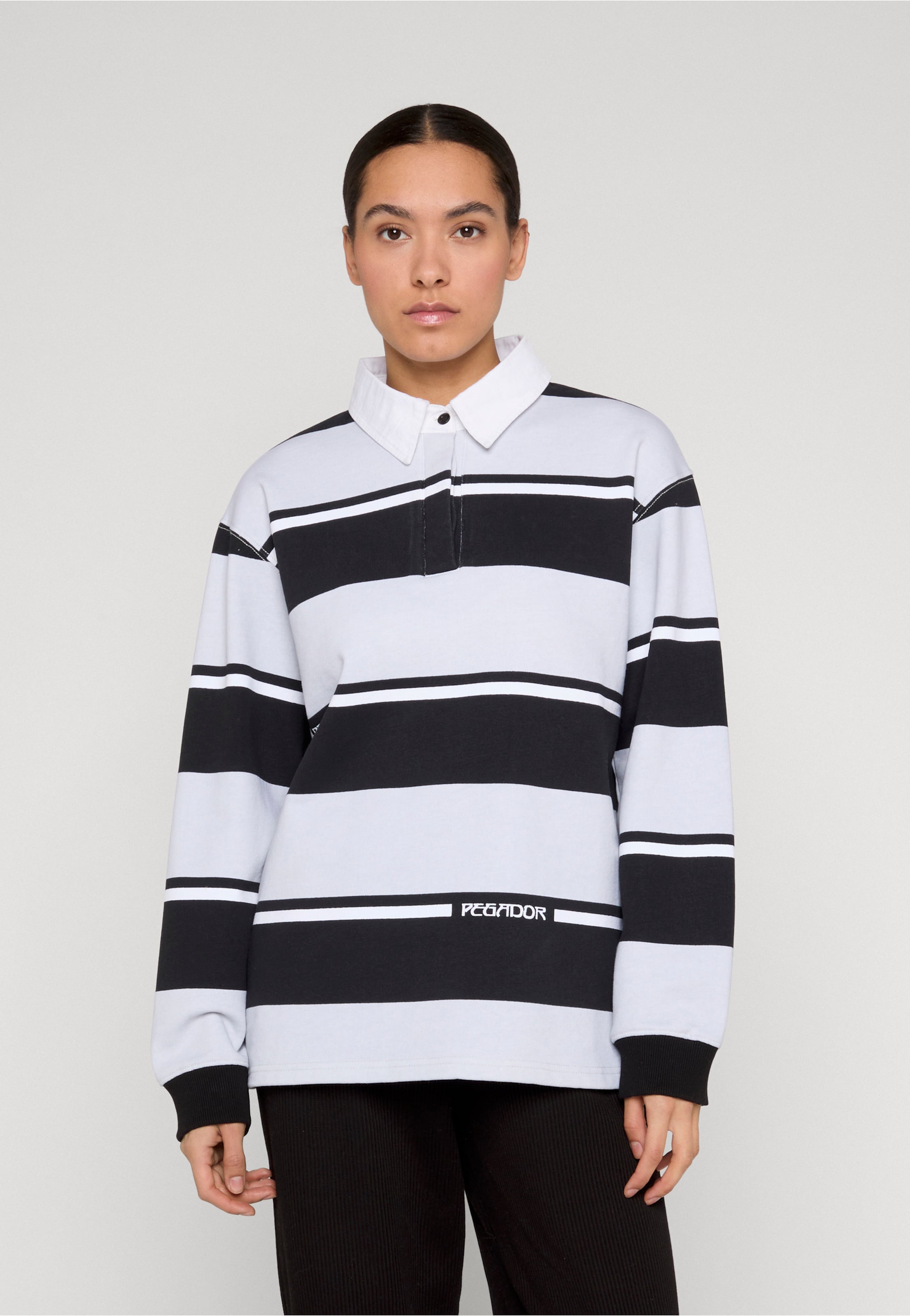 PEGADOR Morella Striped Polo Sweater