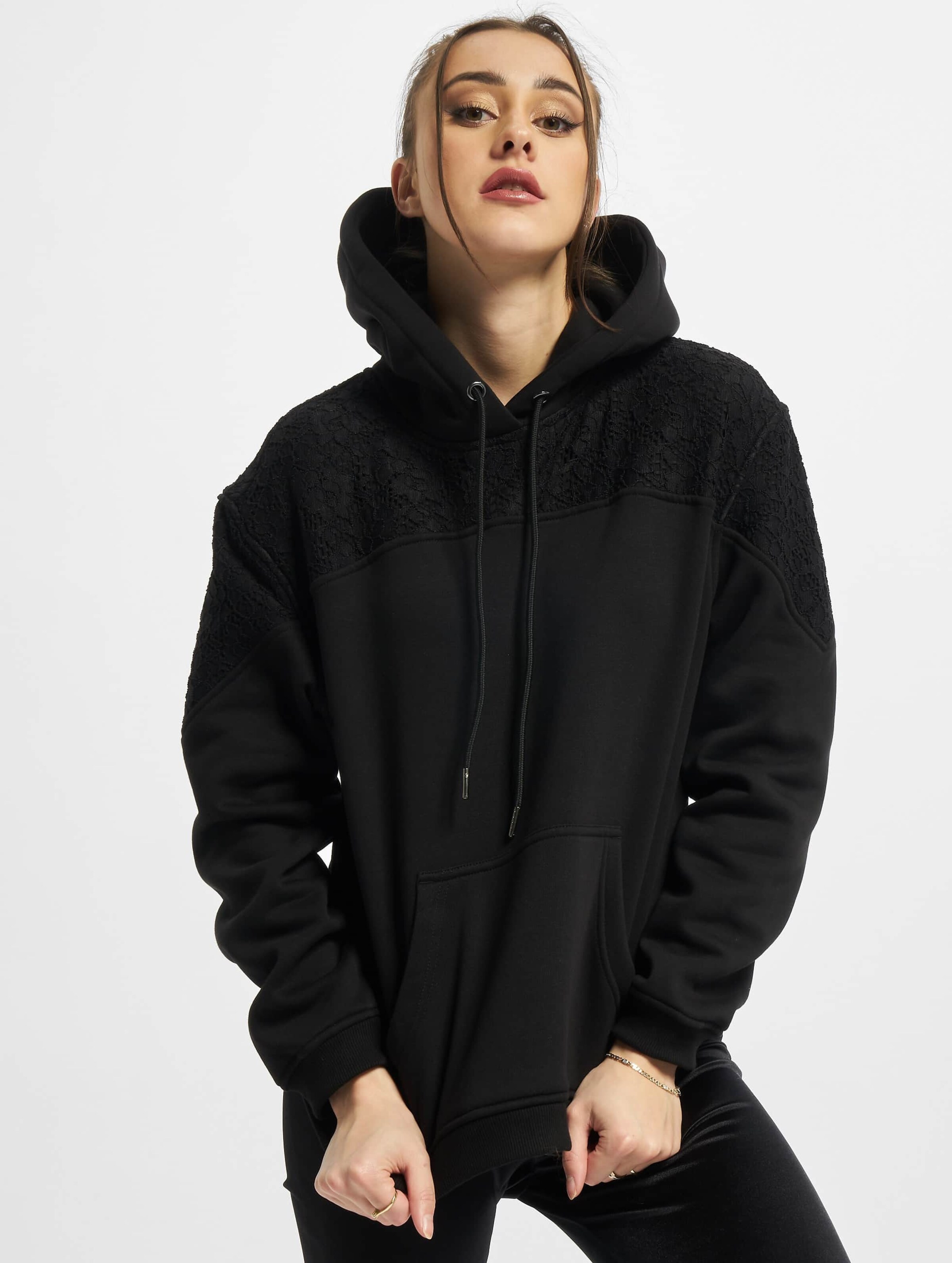 Urban Classics Ladies Lace Inset Hoody