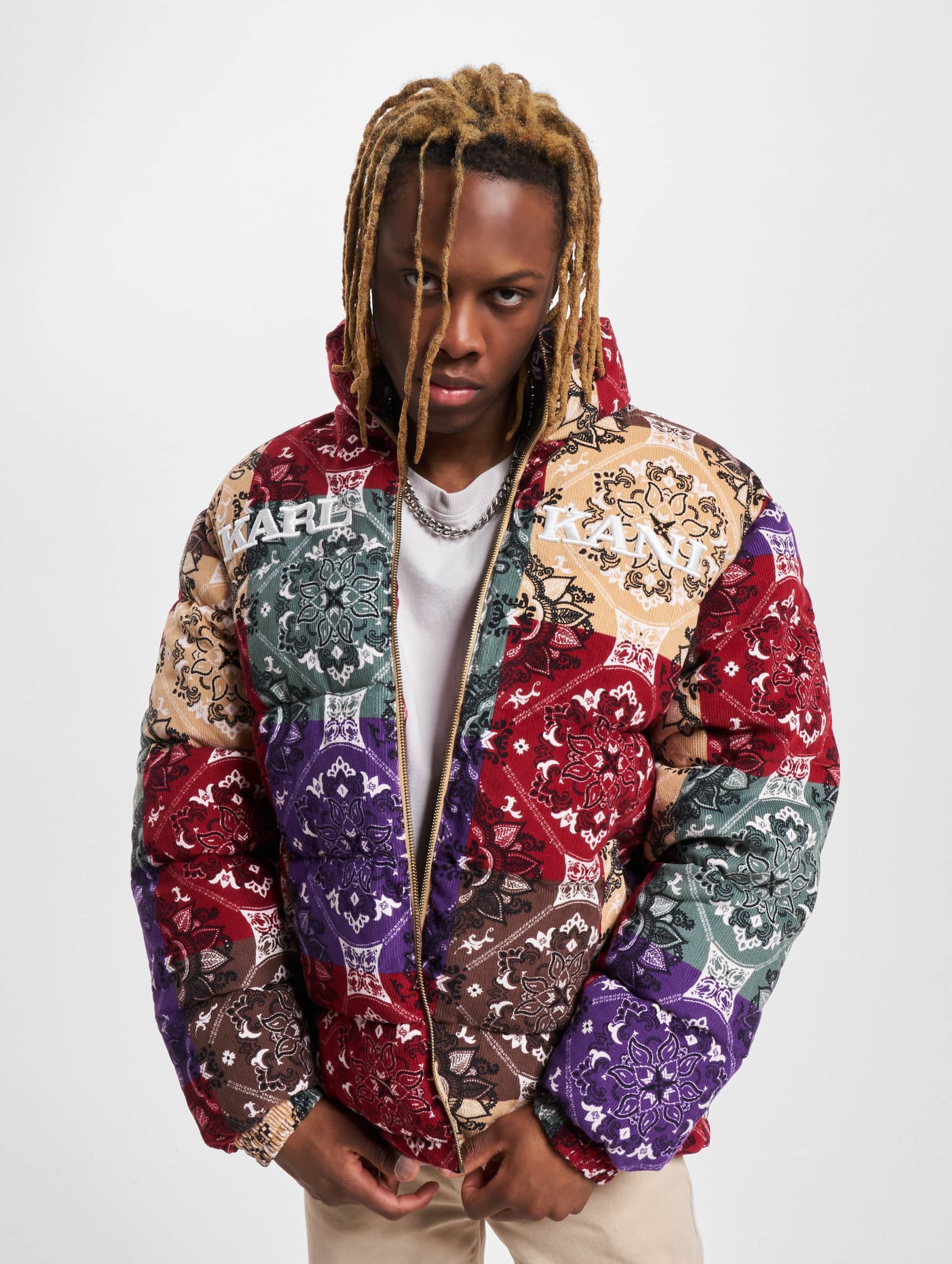 Karl Kani KK Retro Paisley Corduroy Puffer Jacket