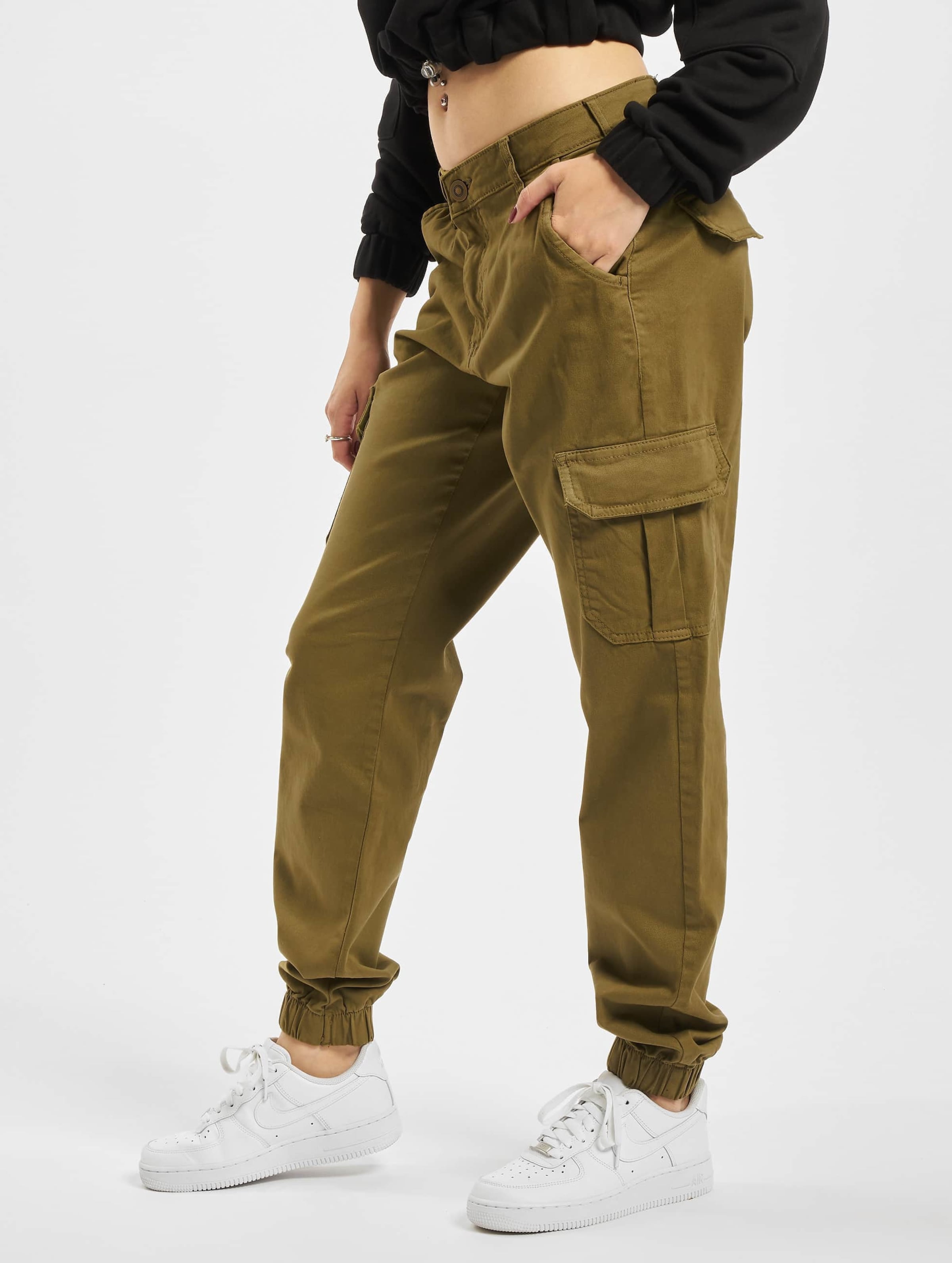Urban Classics Ladies High Waist Cargo Pants