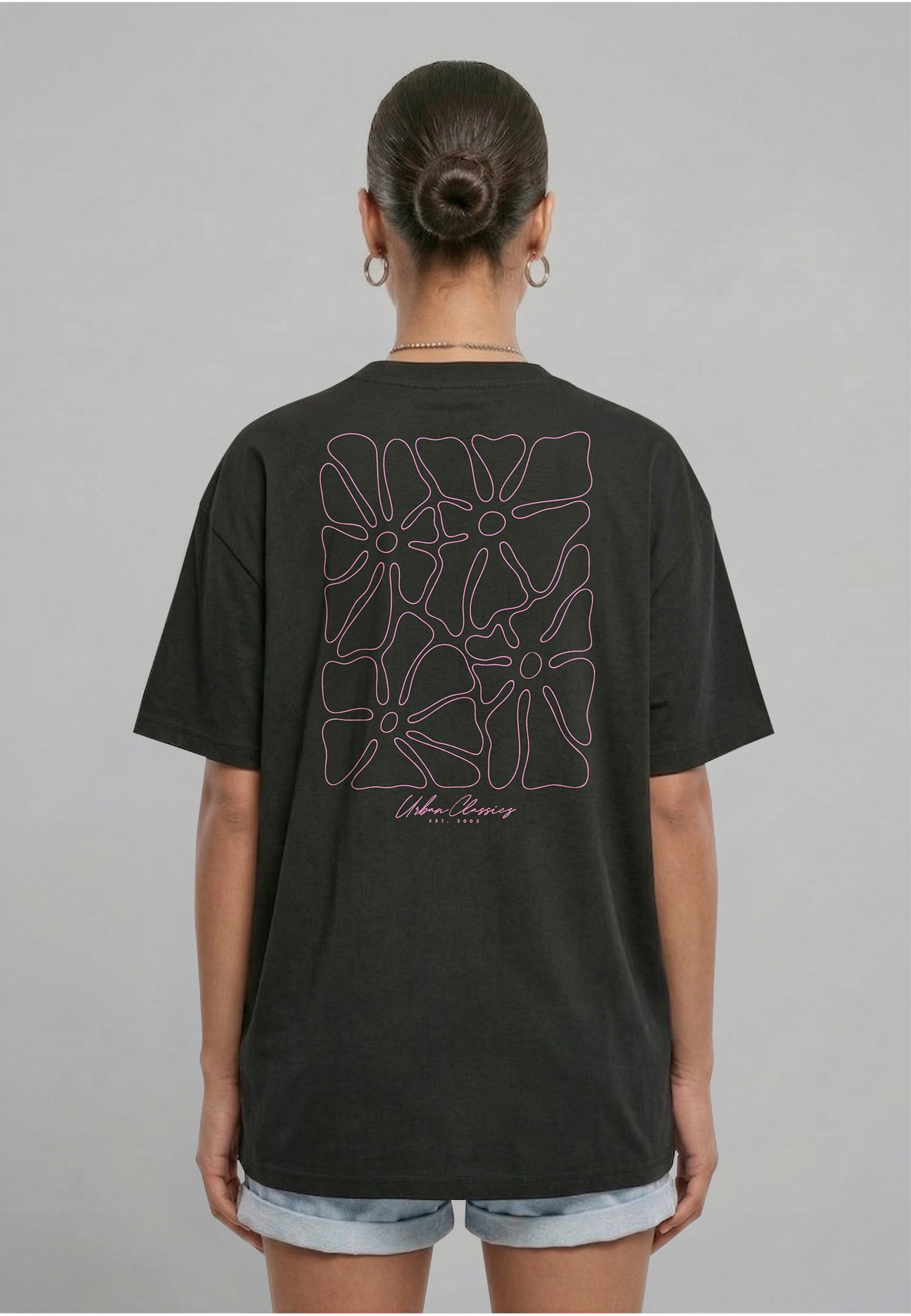 Ladies Urban Classics Flower Logo Loose Tee