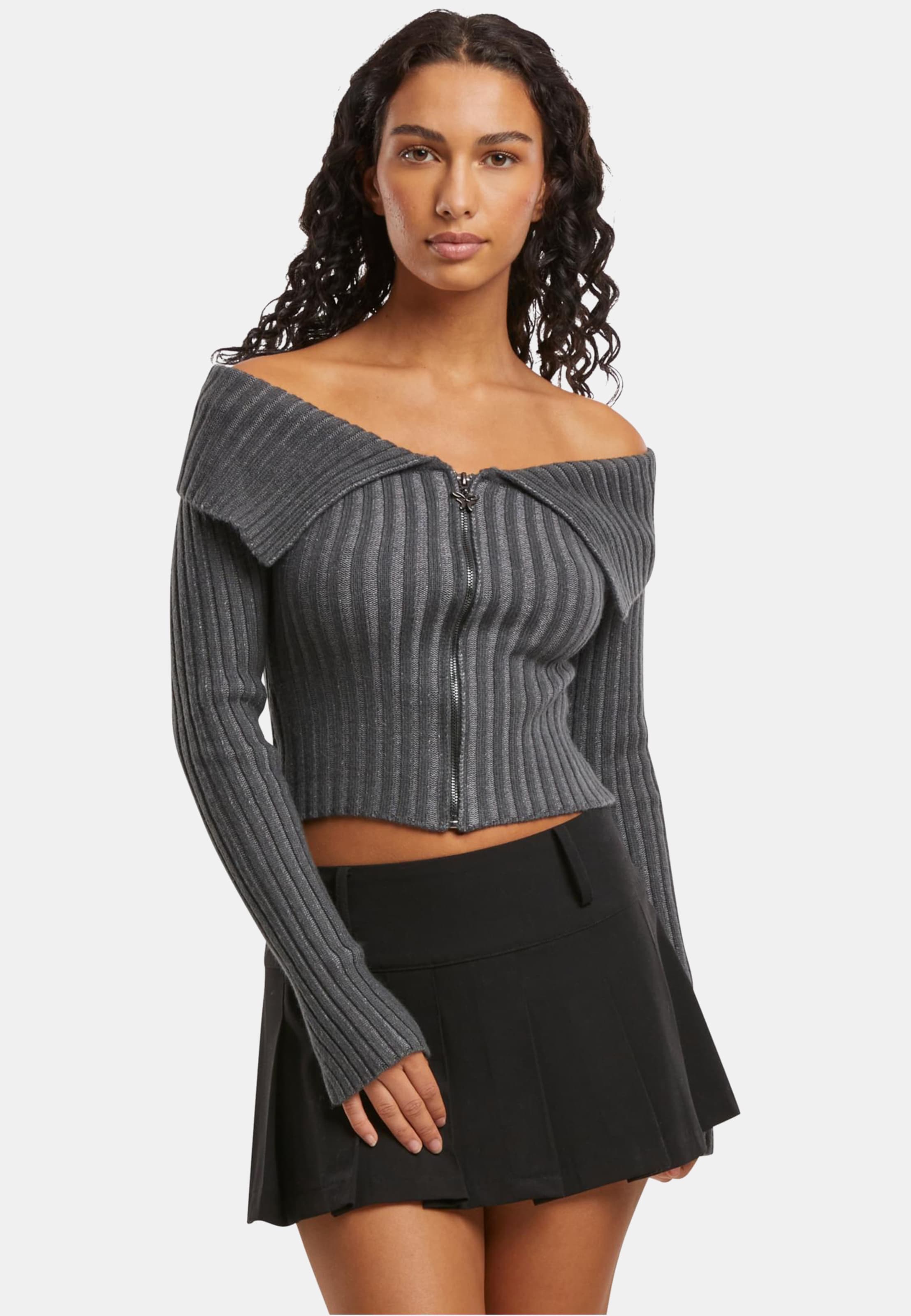 Felicious Off Shoulder Knit Cardigan