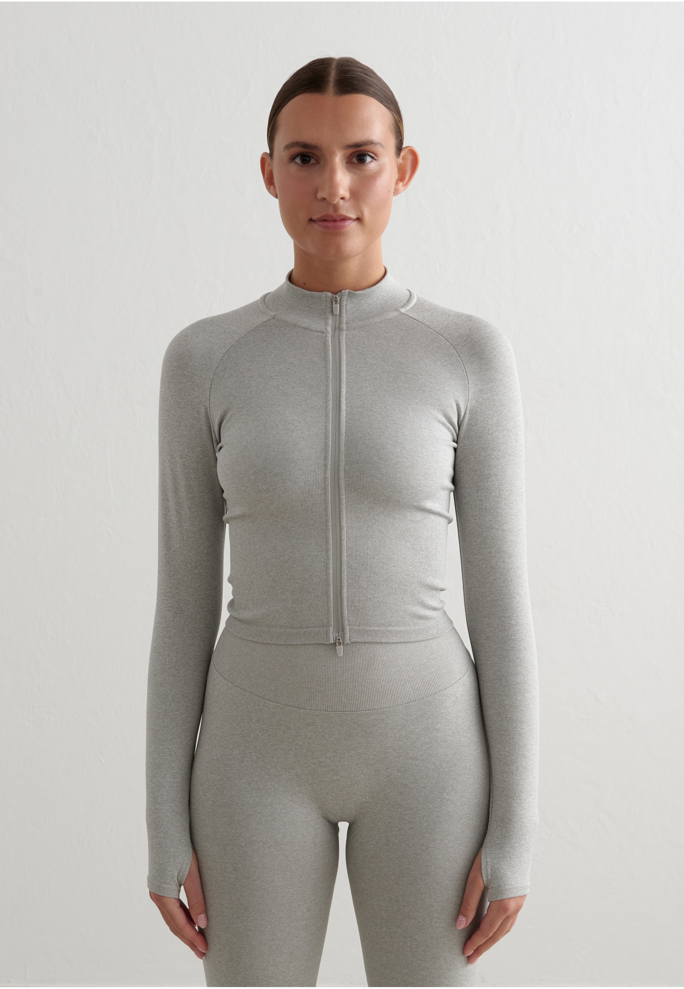 aimn Shape Seamless Zip Jacket