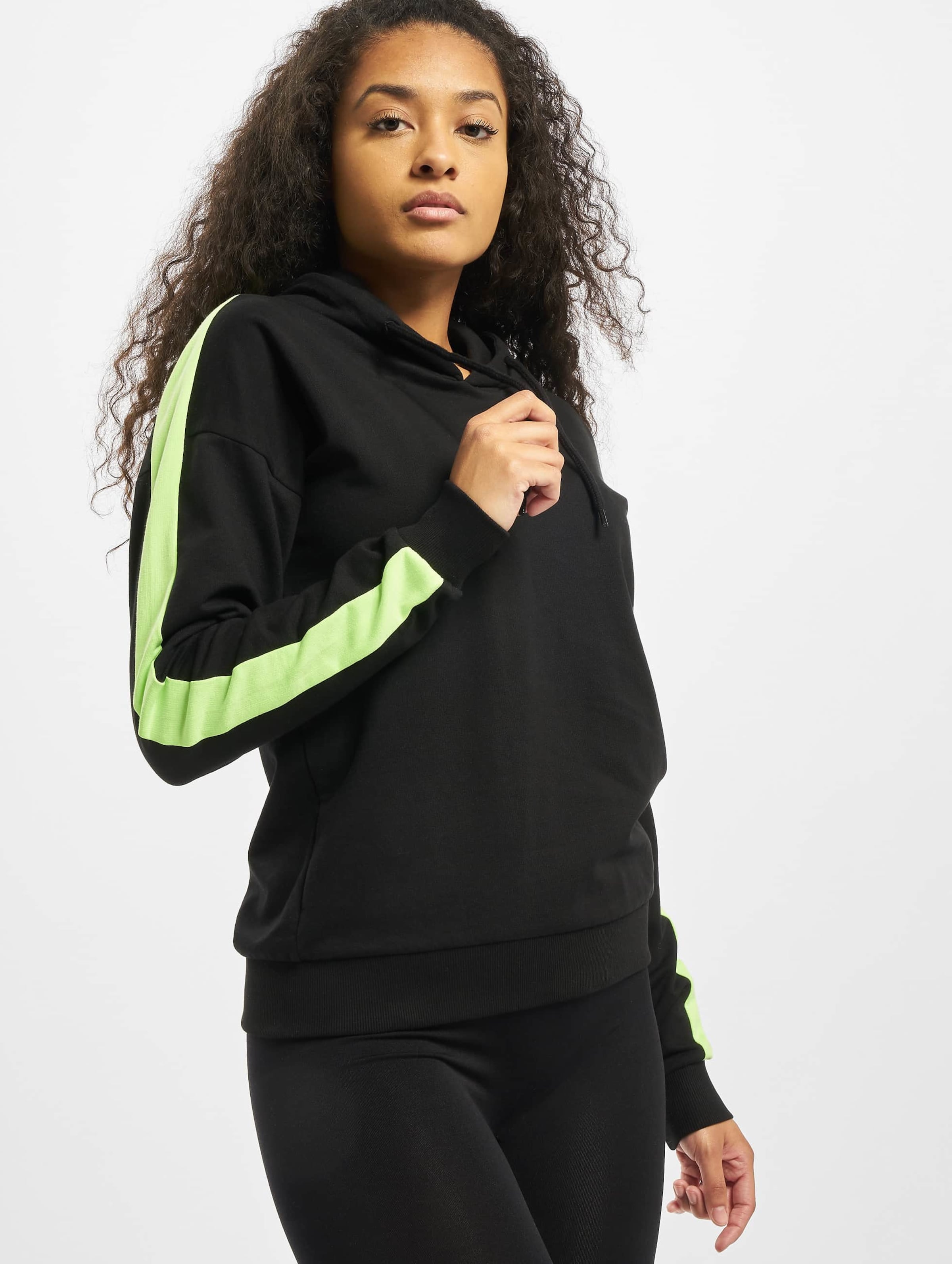 Urban Classics Ladies Neon Shoulder Stripe Hoody
