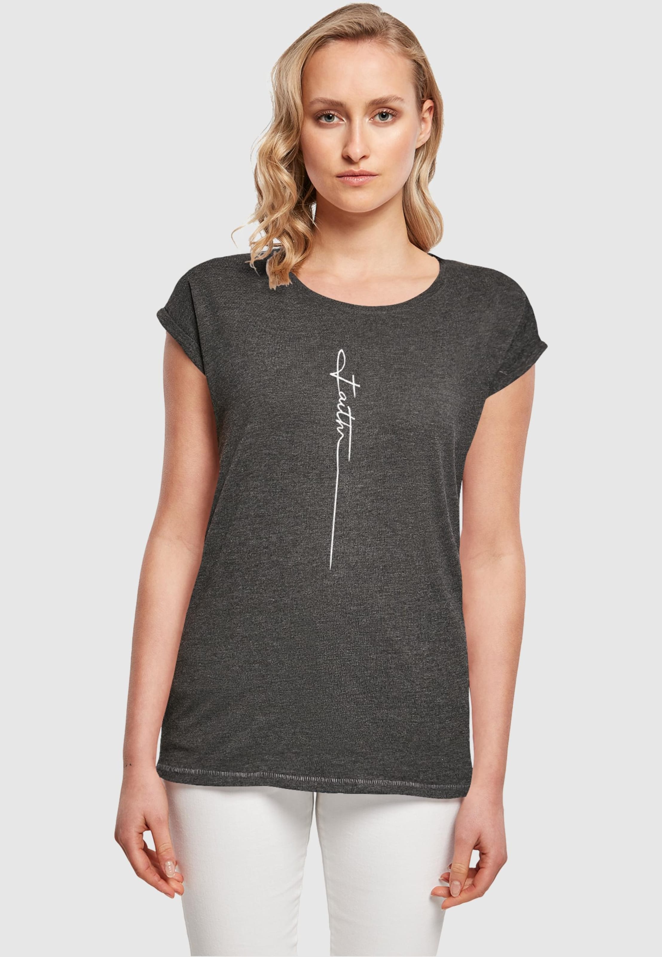 Merchcode Ladies Faith Extended Shoulder Tee