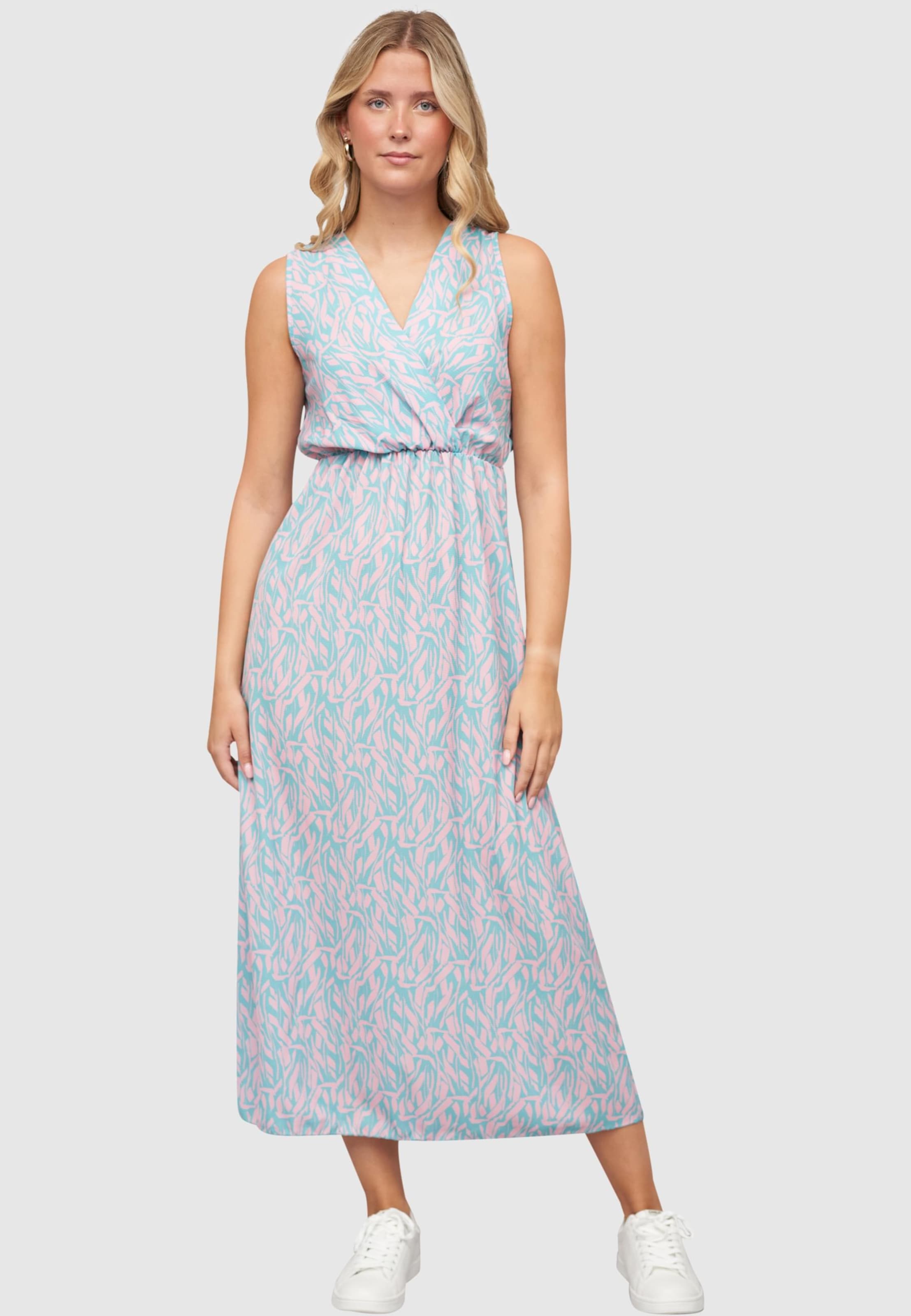 Cloud5ive Maxi Kleid in Wickeloptik mit All Over Print