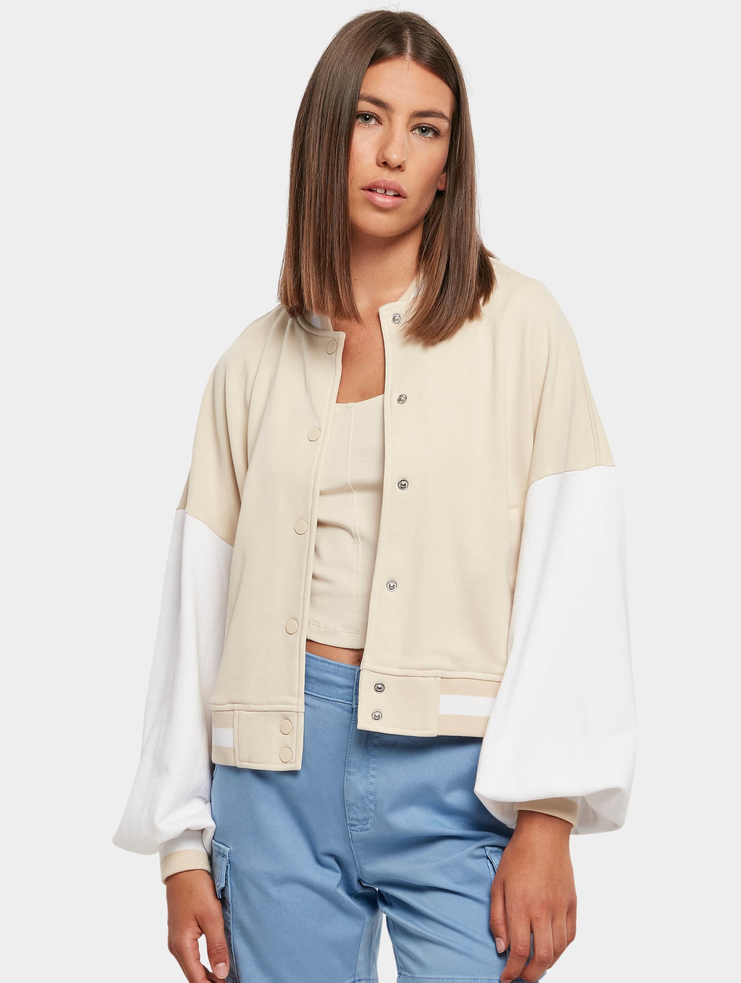 Urban Classics Ladies Oversized 2 Tone College Terry Jacket