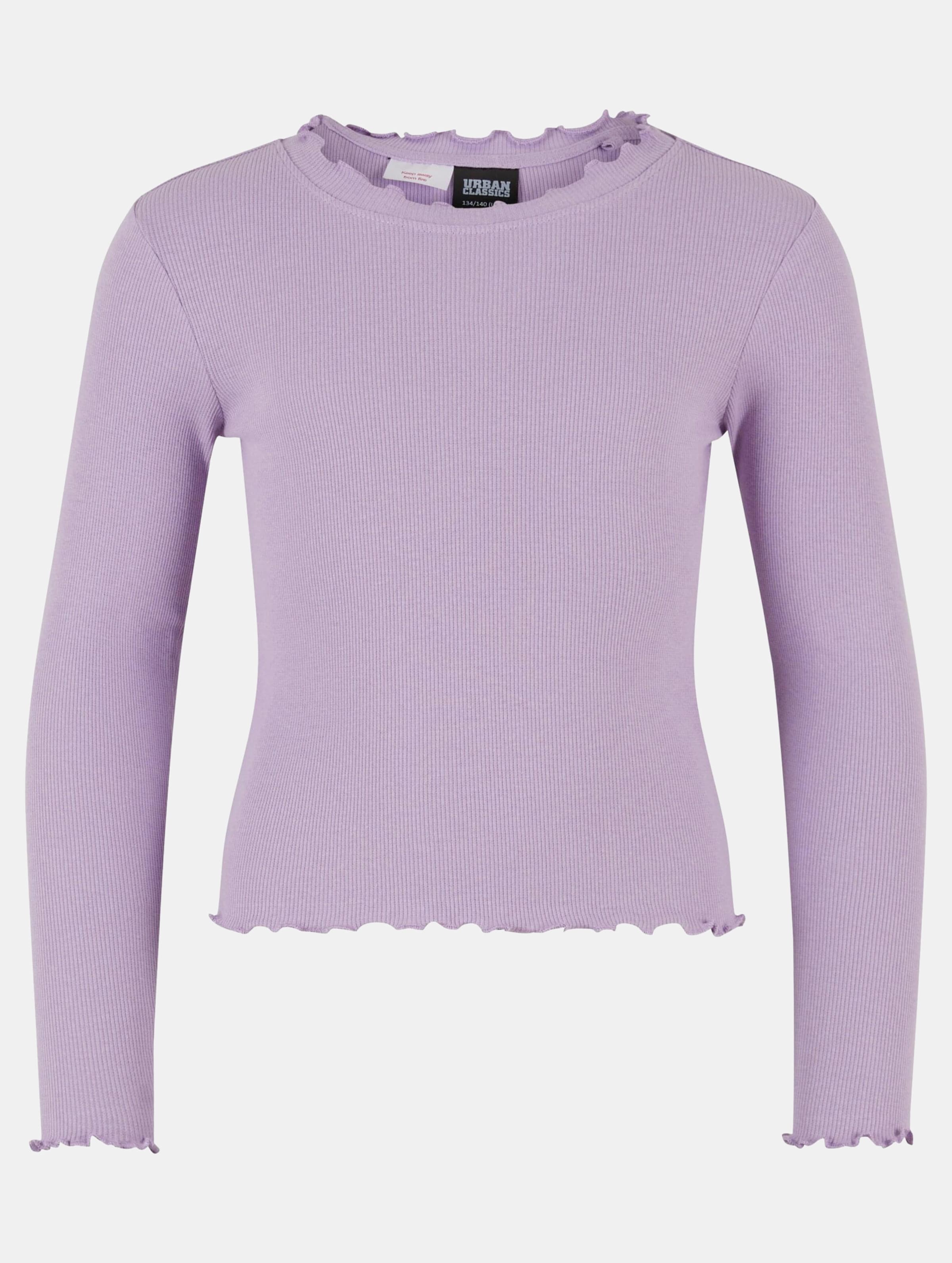 Urban Classics Girls Short Rib Longsleeve