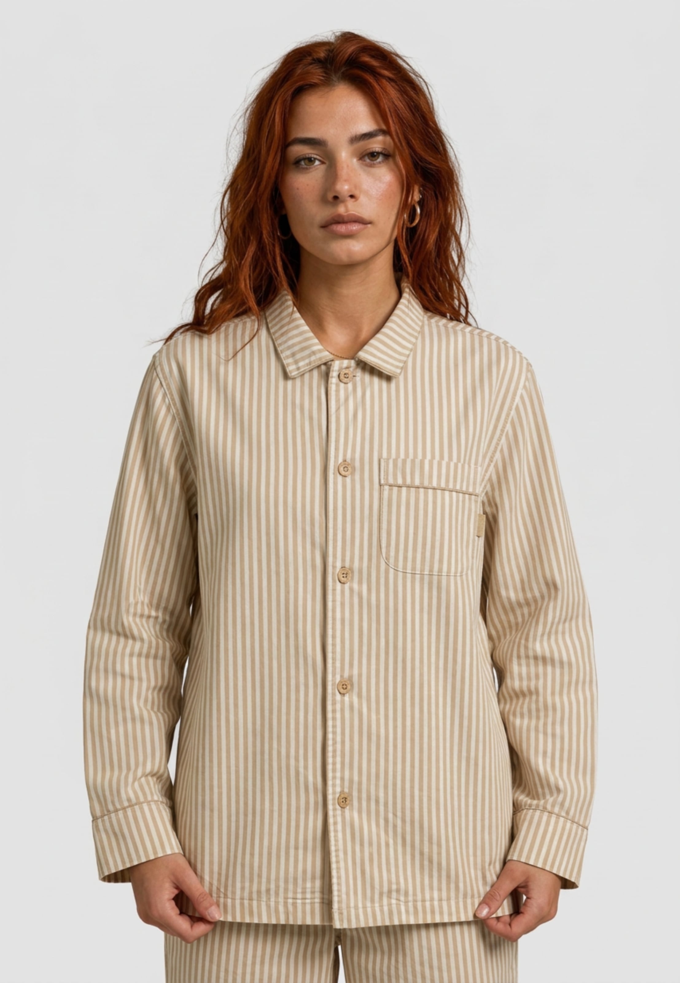 Pockies Sand Striped Pyjama Shirt
