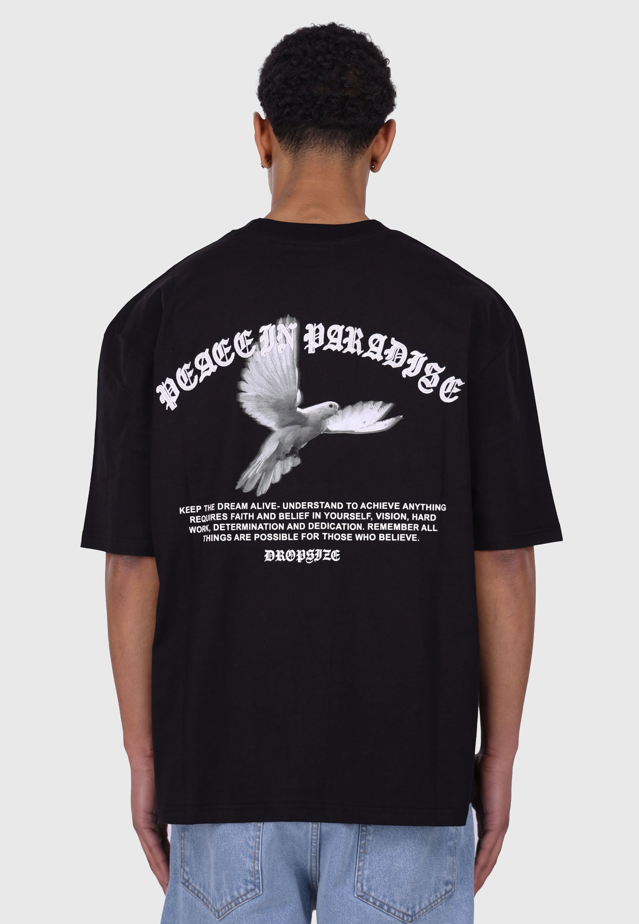 Dropsize HEAVY OVERSIZED PEAVE DOVE T-SHIRT