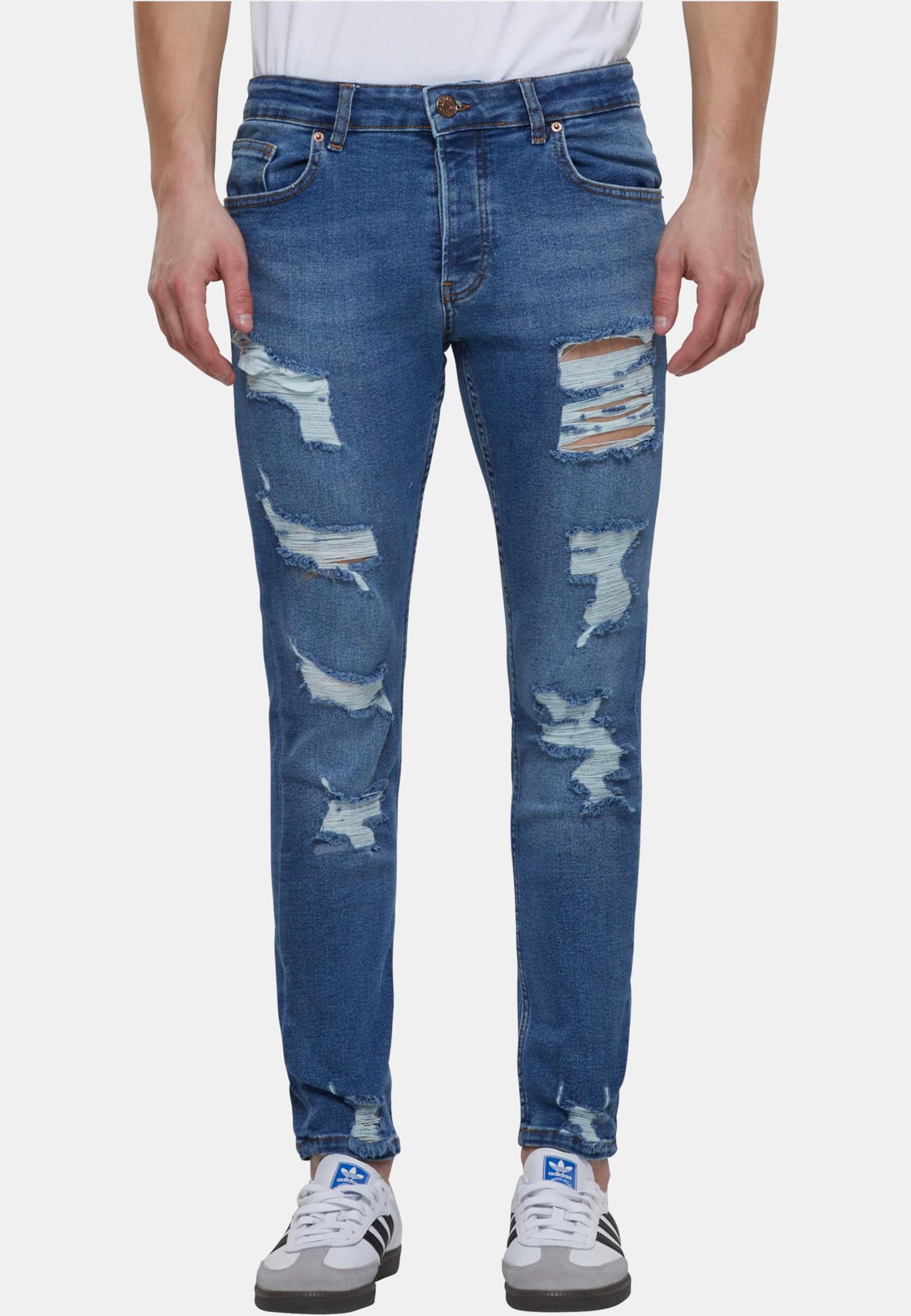 2Y Premium Skinny Fit Destroyed Jeans