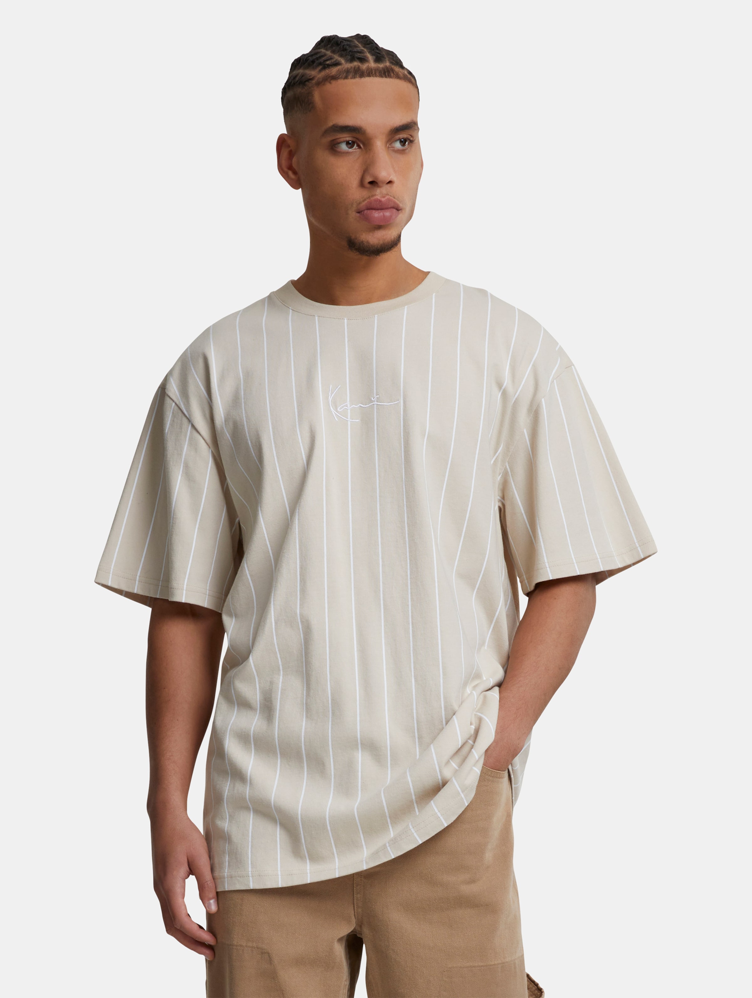 Karl Kani Small Signature Essential Pinstripe T-Shirt