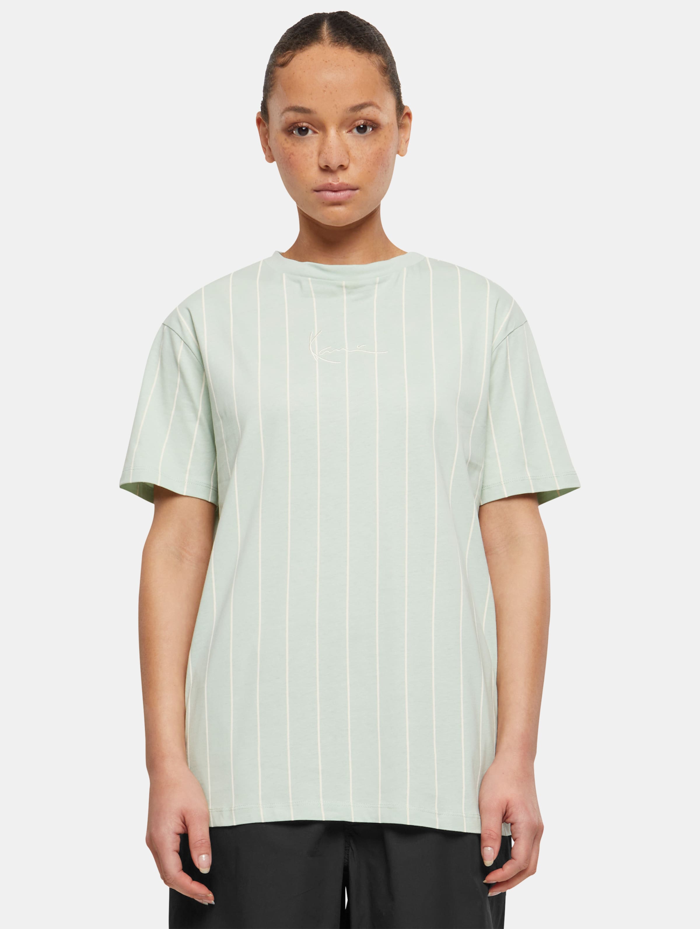Karl Kani Small Signature Pinstripe Oversized T-Shirt