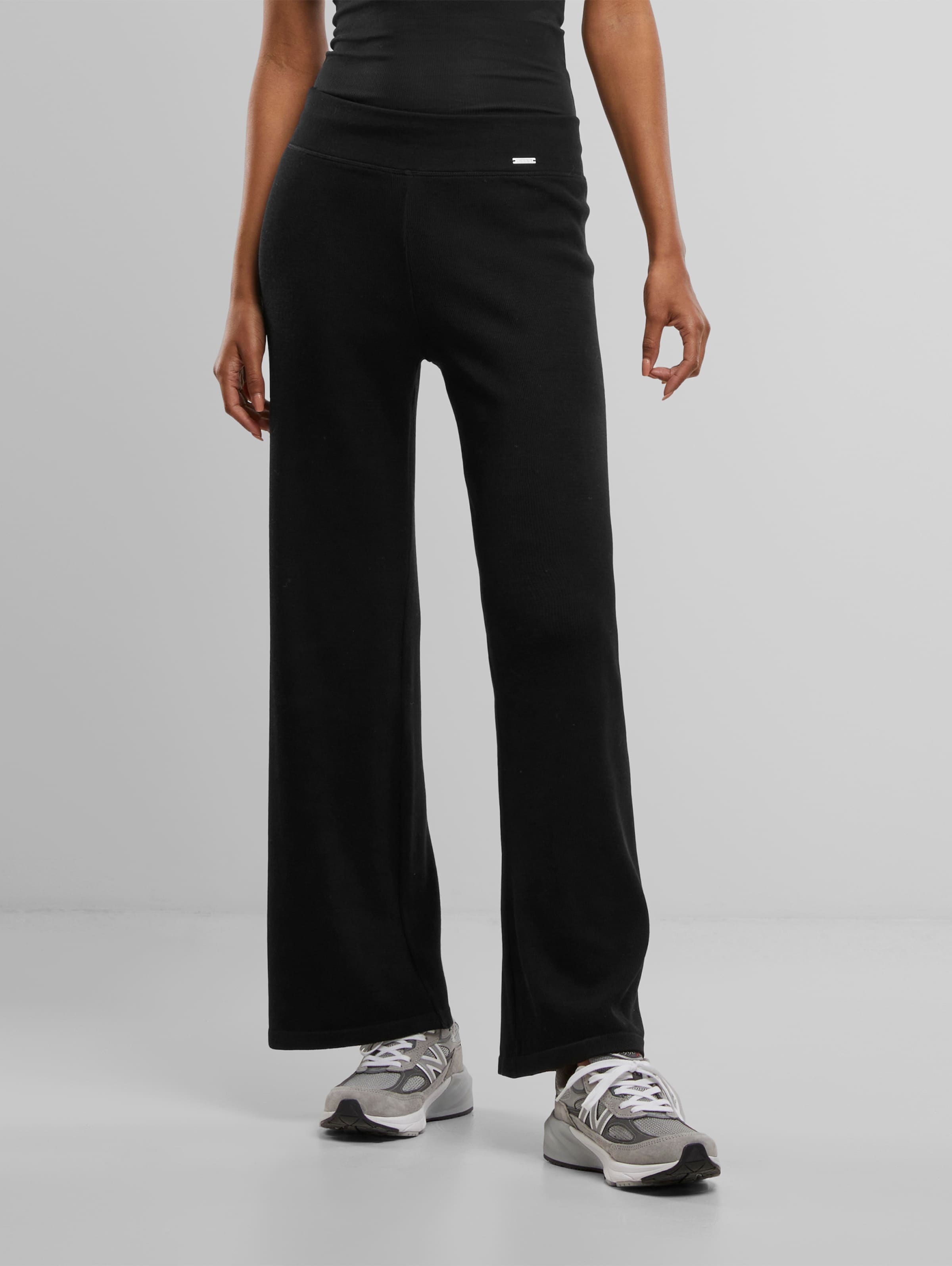 aimn aim'n Ribbed Wool Petite Wide Jogginghose
