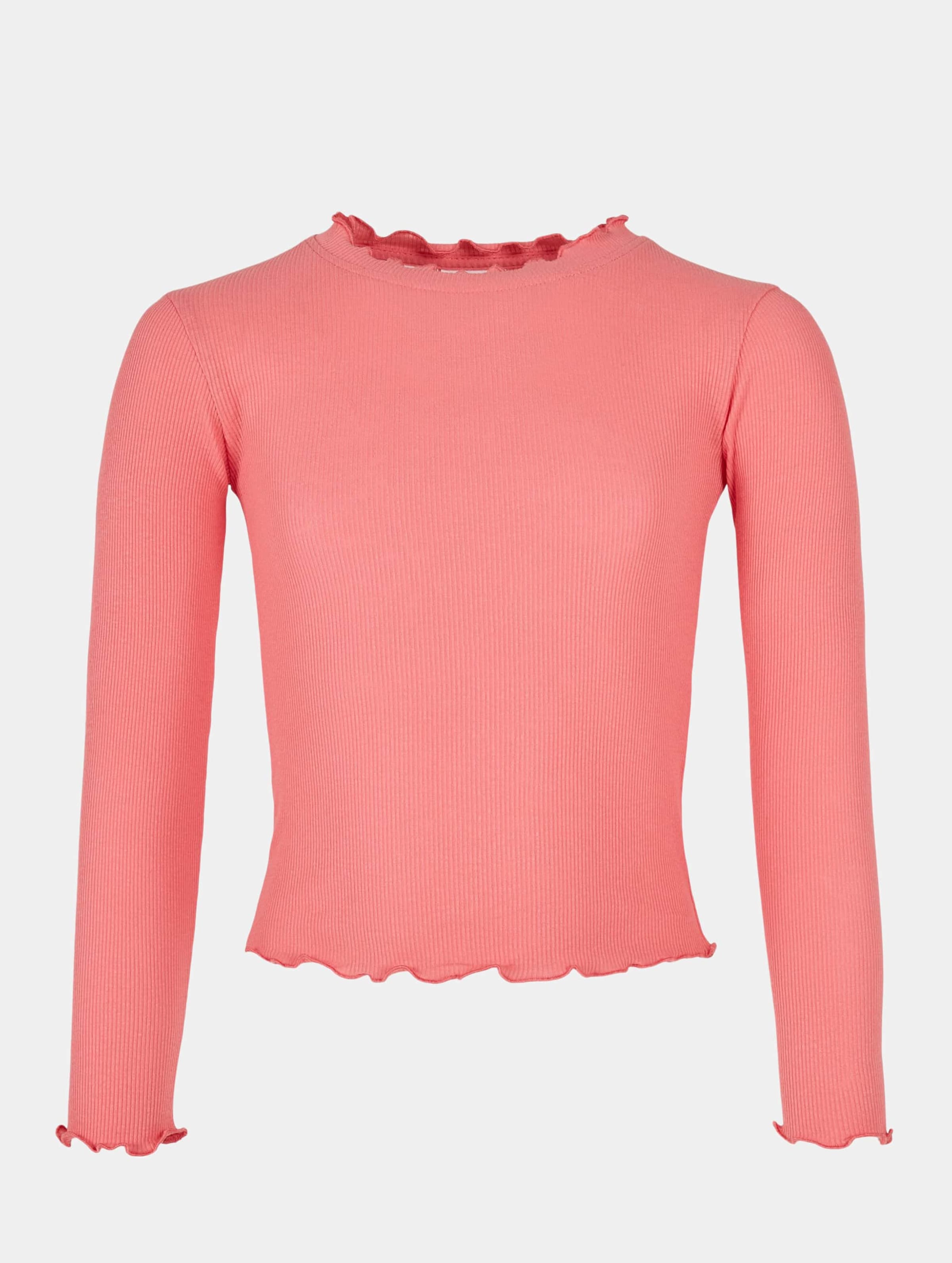 Urban Classics Girls Short Rib Longsleeve