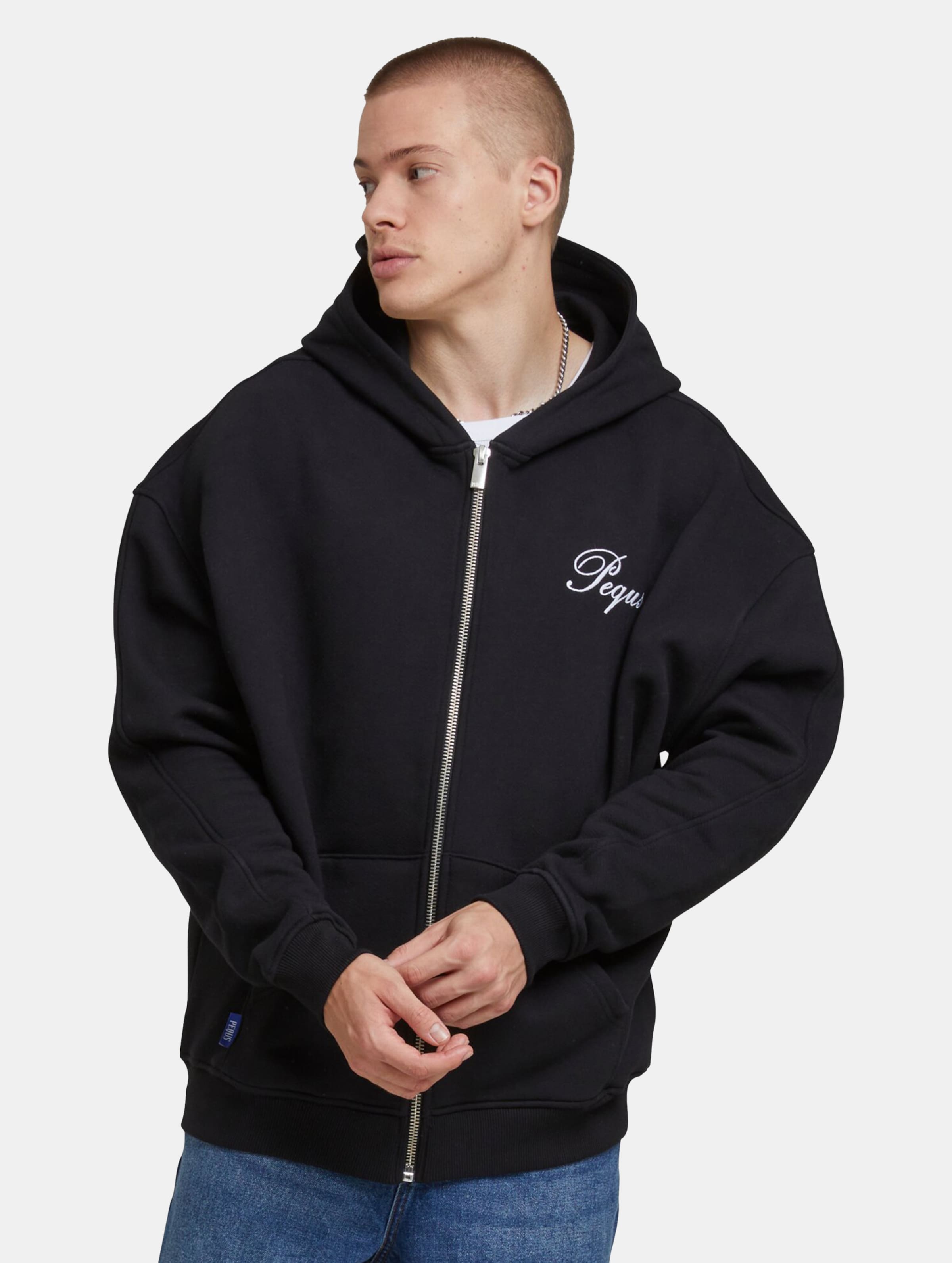 PEQUS Handwritten Logo Zip Hoodie