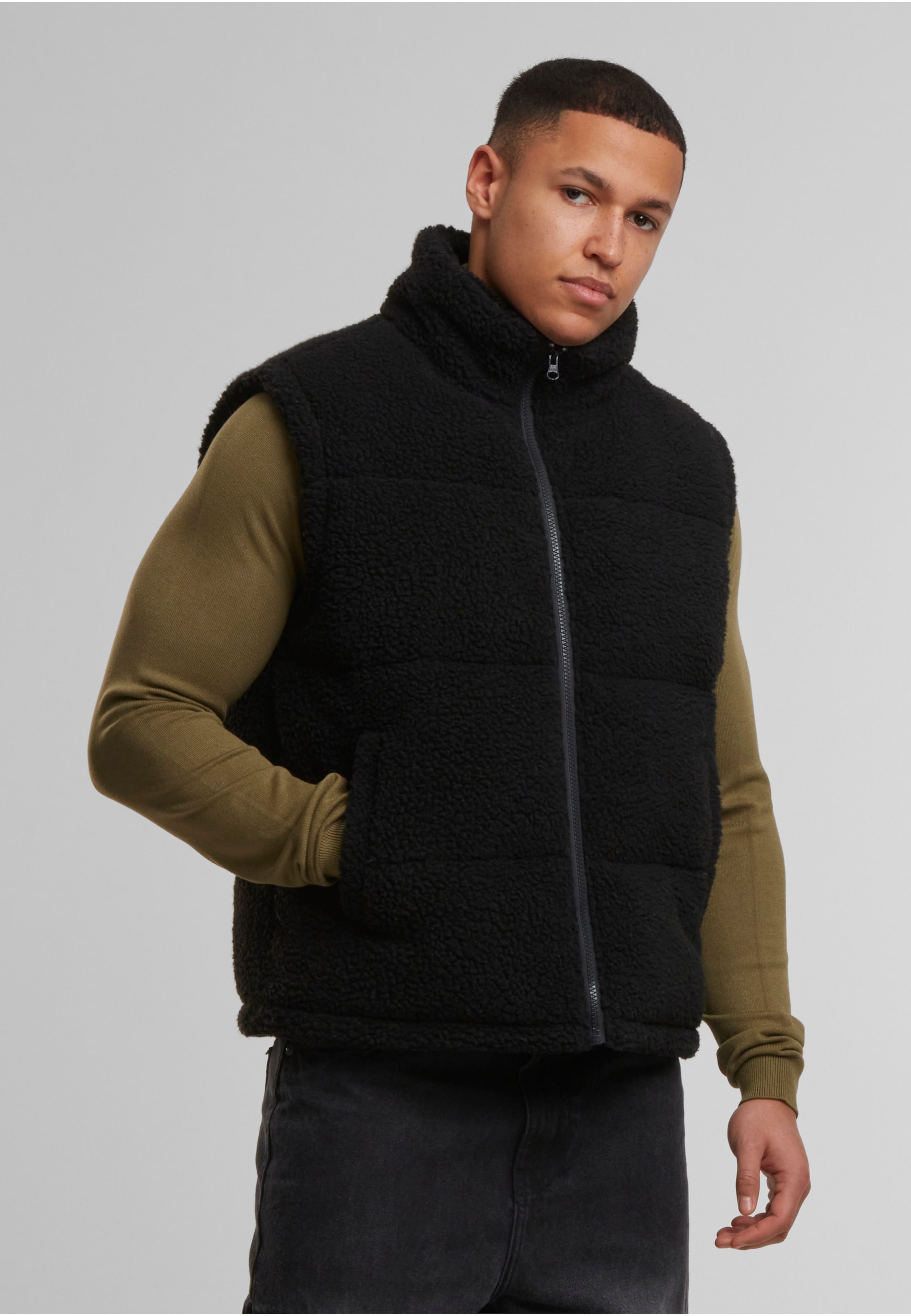 Urban Classics Basic Teddy Puffer Vest