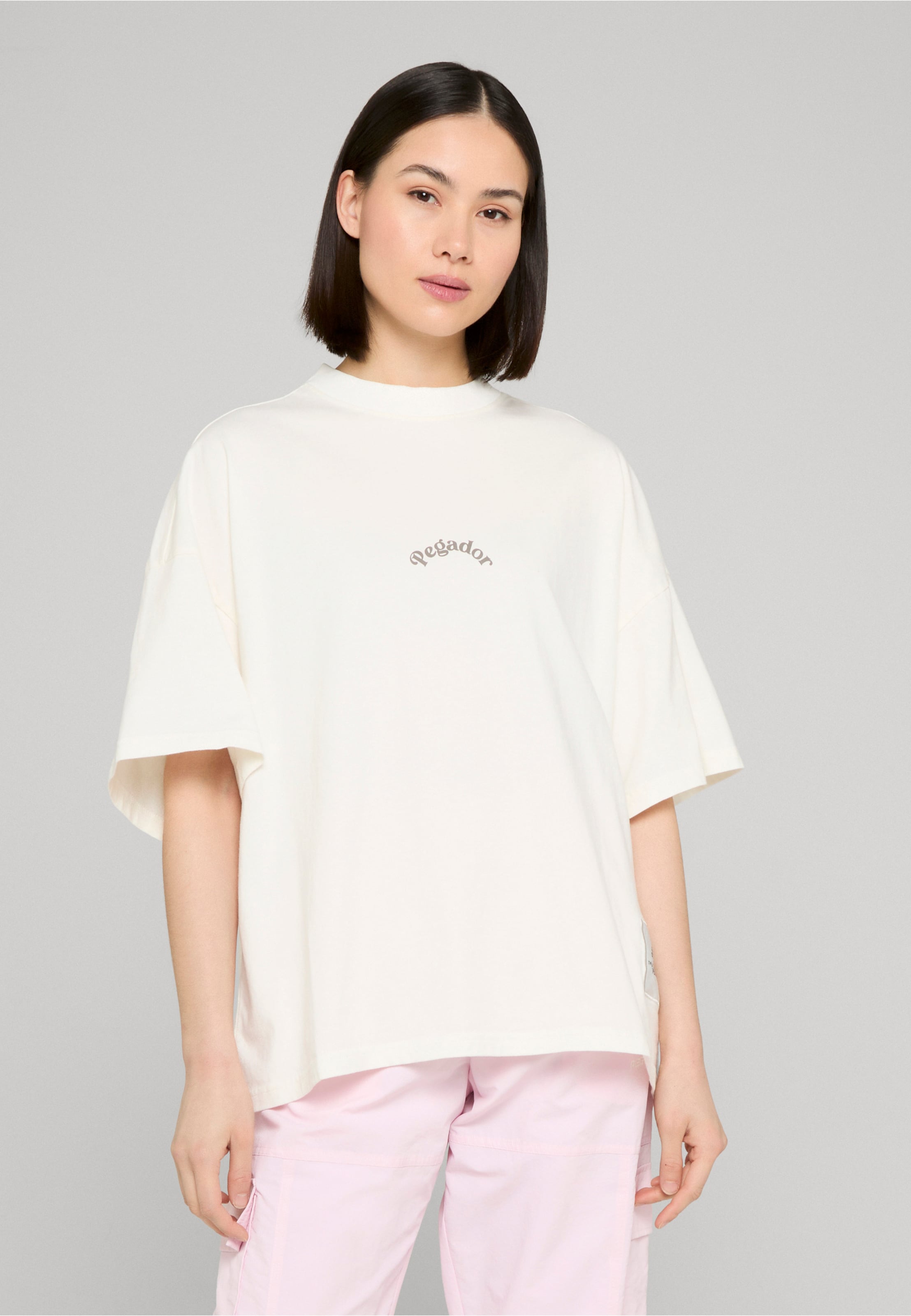PEGADOR Rita Oversized Tee Washed Warm White