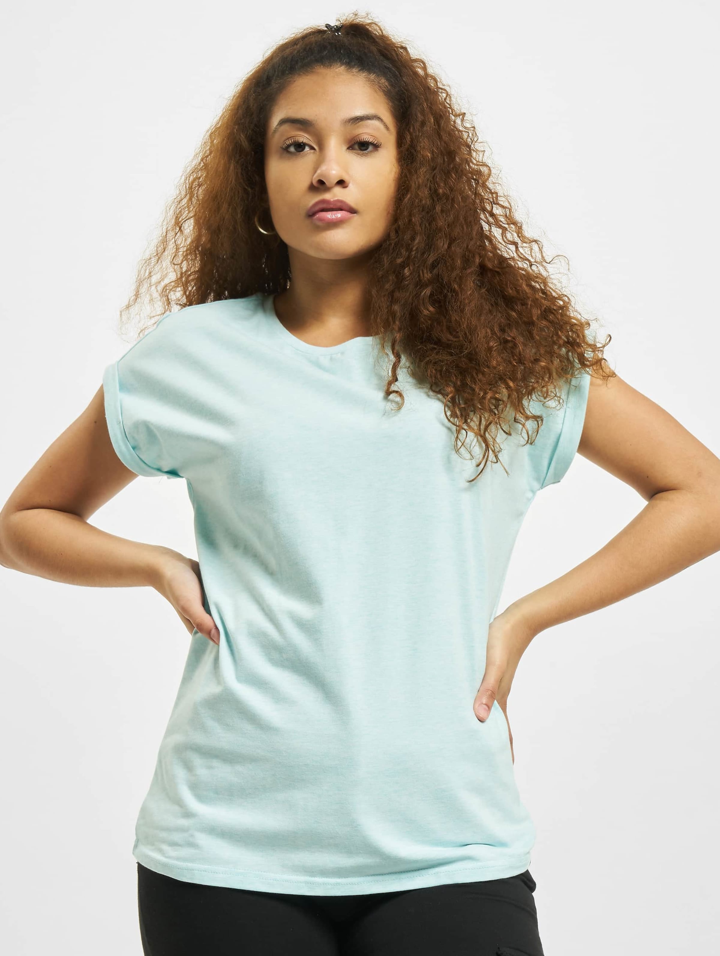 Urban Classics Ladies Color Melange Extended Shoulder Tee