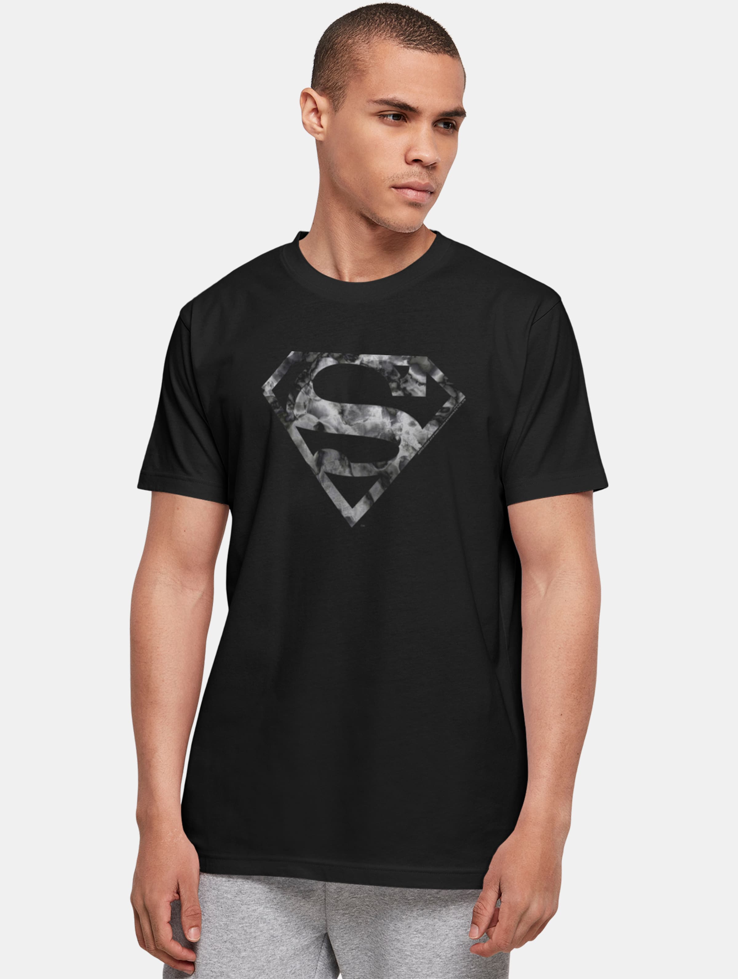 Absolute Cult DC Originals - Marble Superman Logo Basic T-Shirt