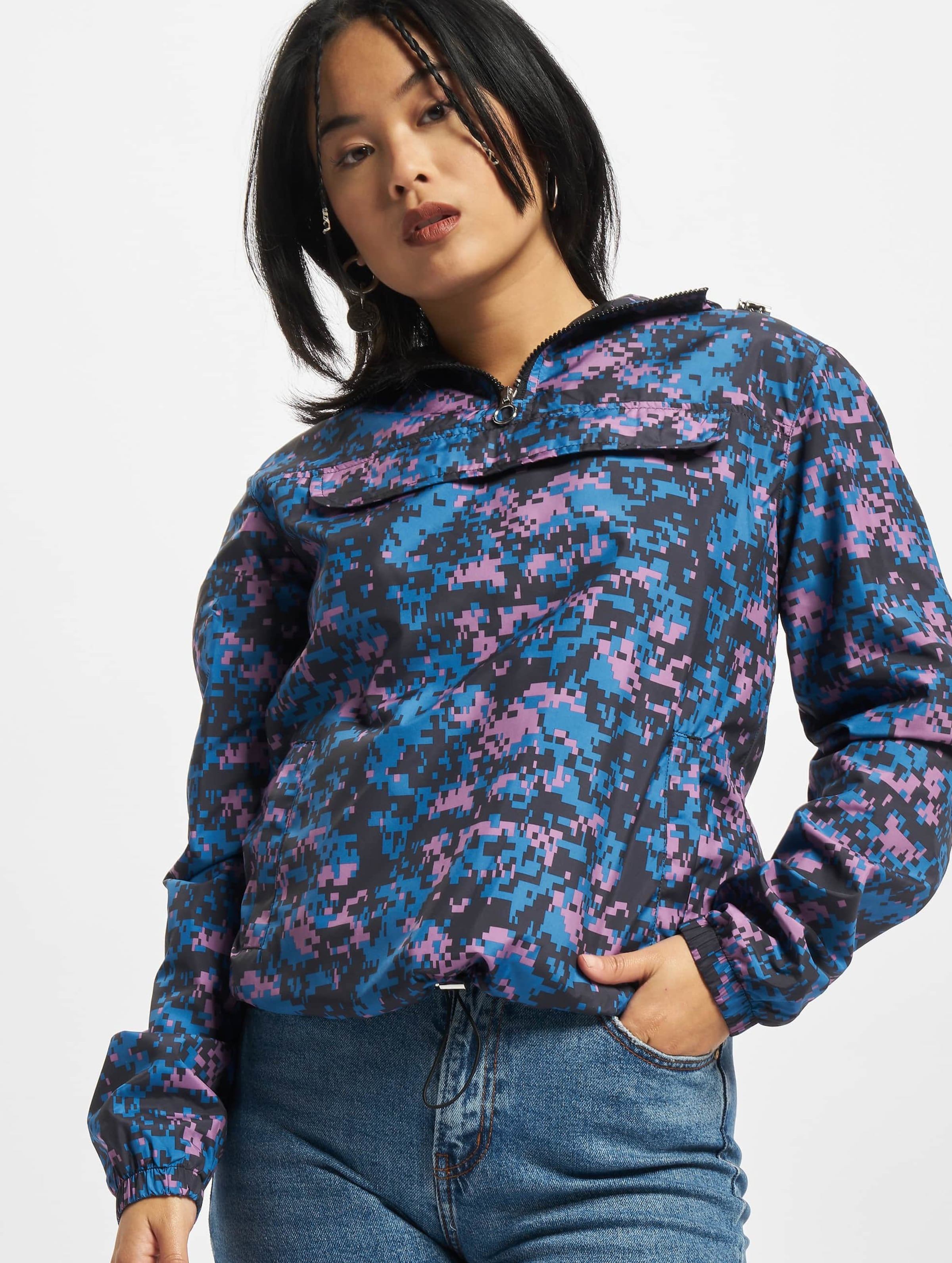 Urban Classics Ladies Camo Pull Over Jacket