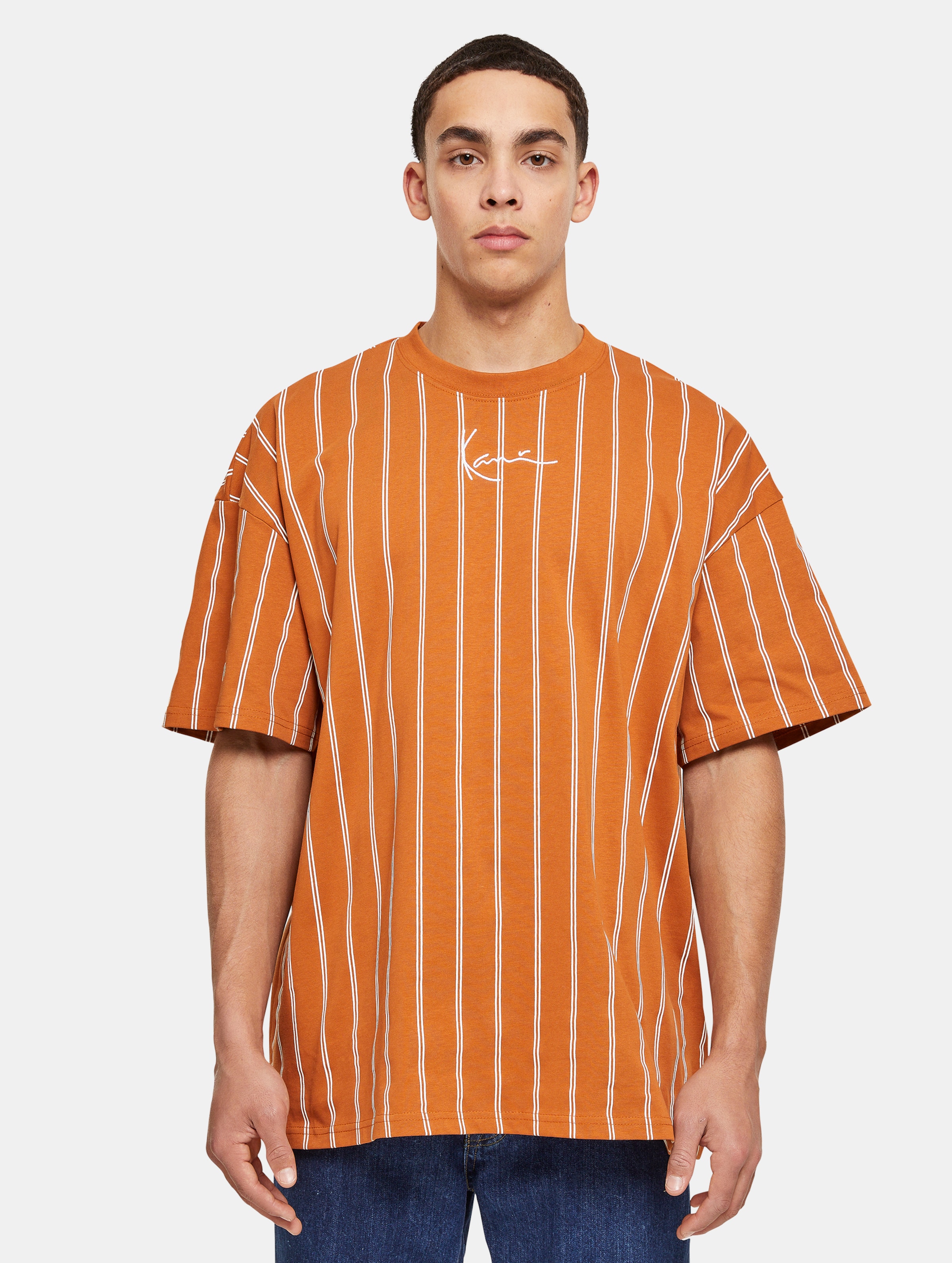 Karl Kani Small Signature Boxy Heavy Jersey Pinstripe Tee