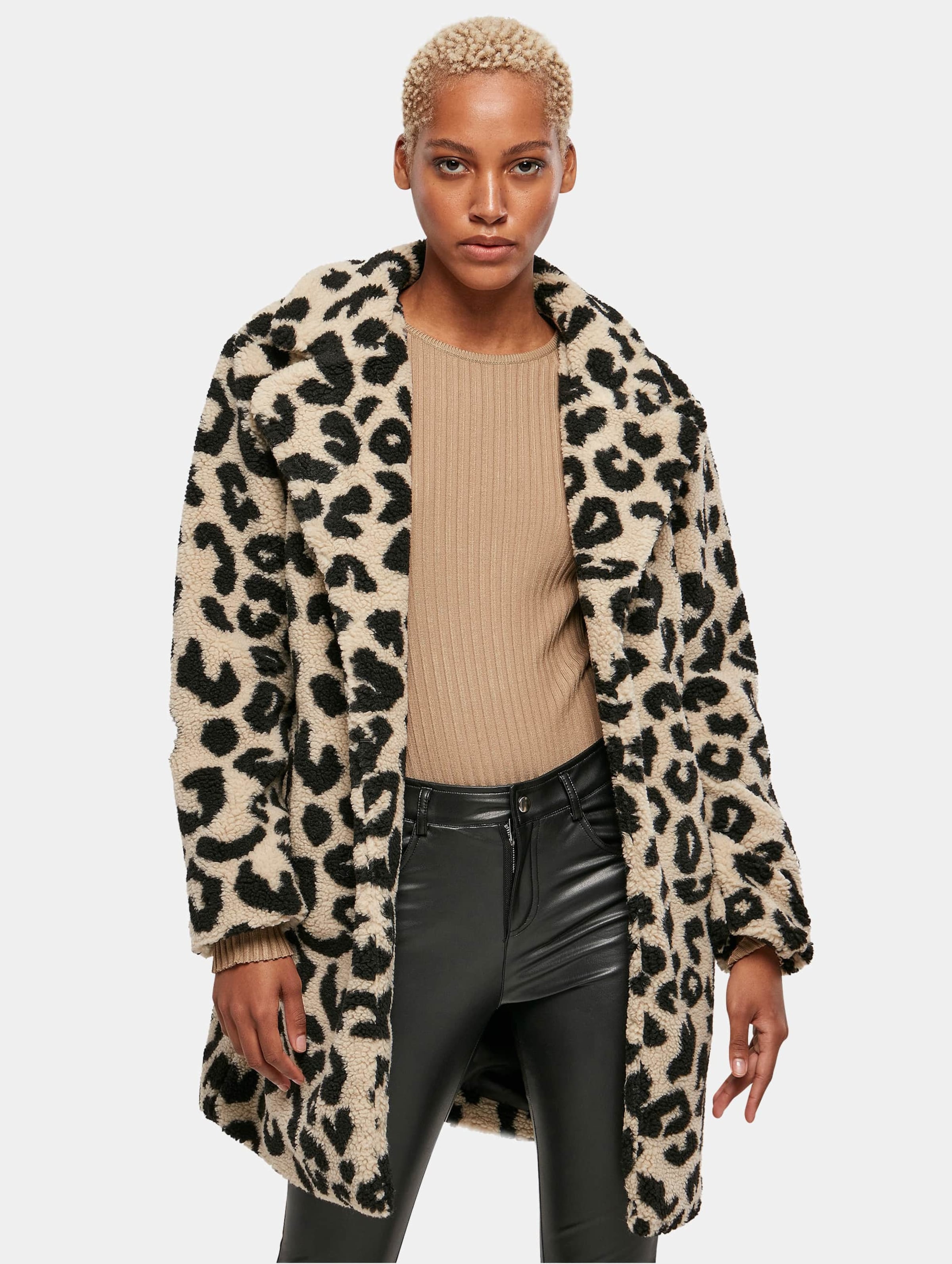 Urban Classics Ladies Oversized AOP Sherpa Coat