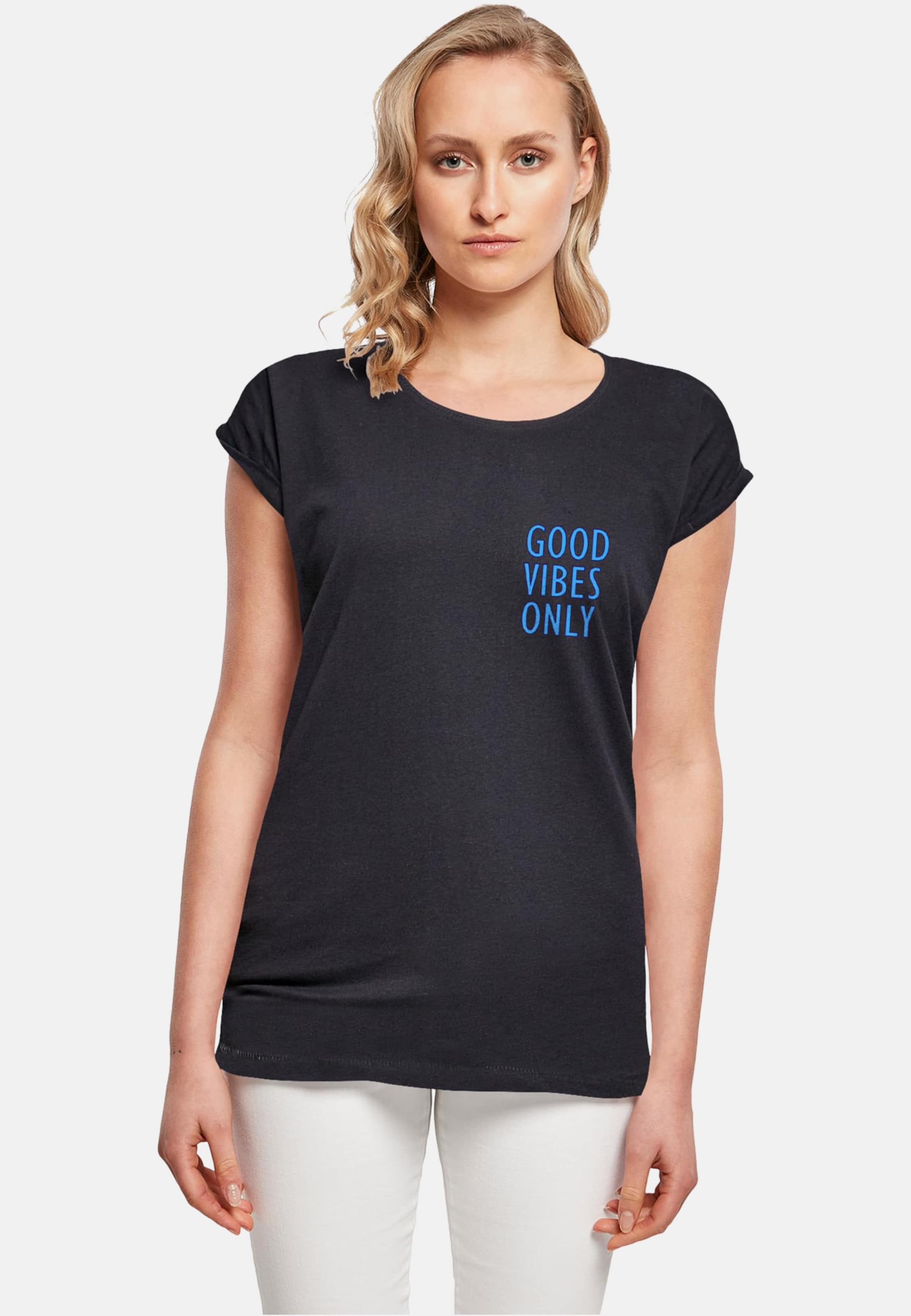 Merchcode Ladies Good Vibes Only Extended Shoulder Tee