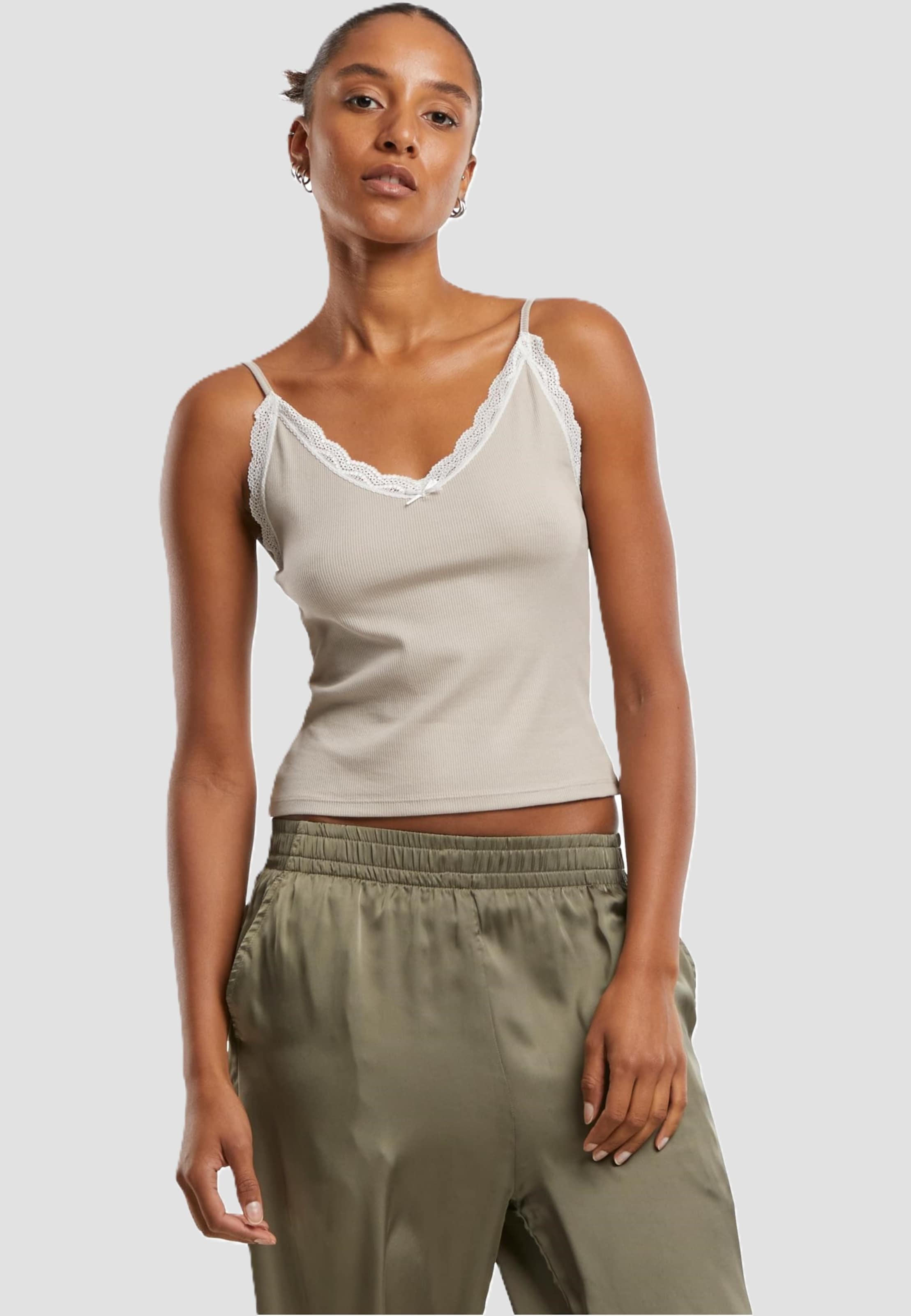 Urban Classics Ladies V-Neck Lace Top 2-Pack