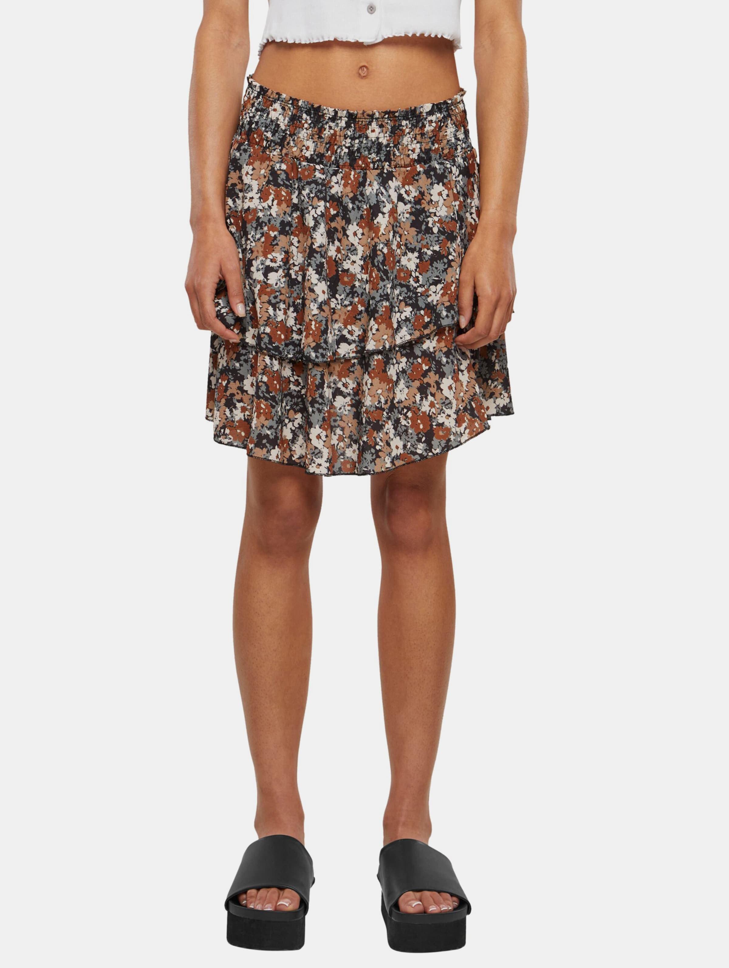 Cloud5ive Mini Blumen Print 2-lagig Stufenrock