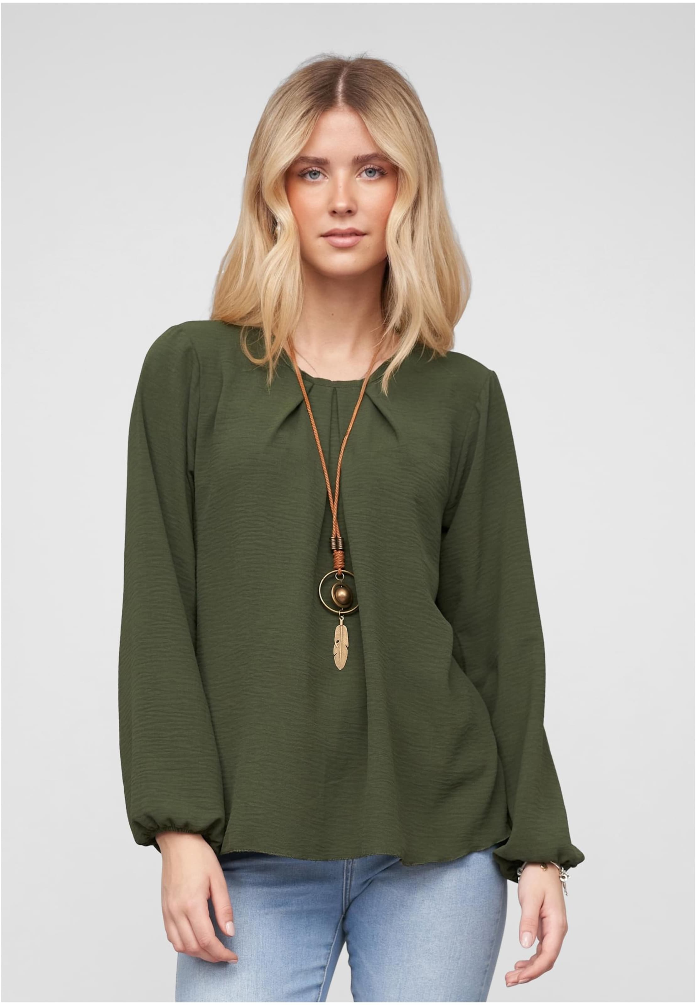 Cloud5ive Longsleeve Blouse with Necklace