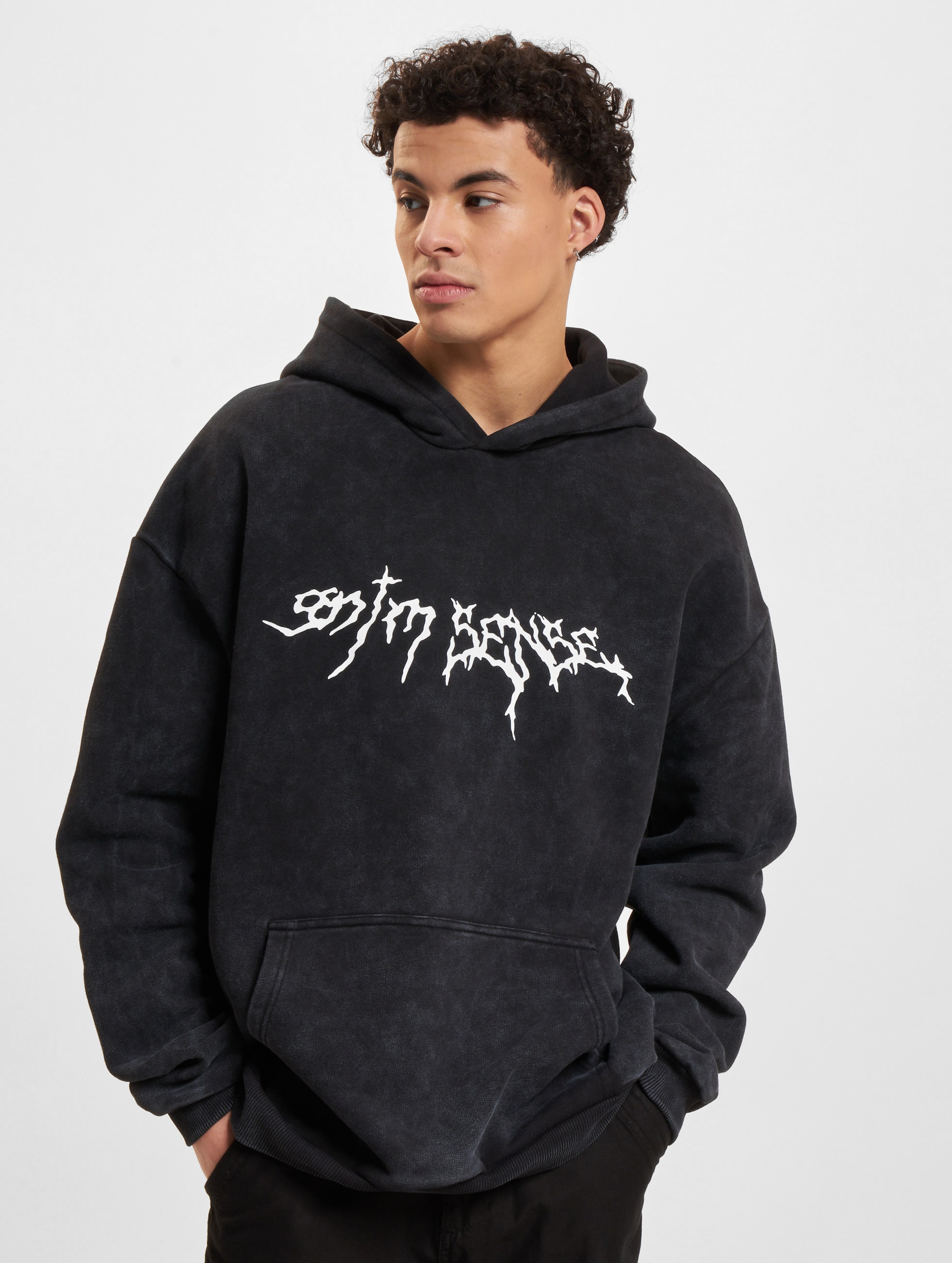 9N1M SENSE Sense Goth Print Hoodie Washed