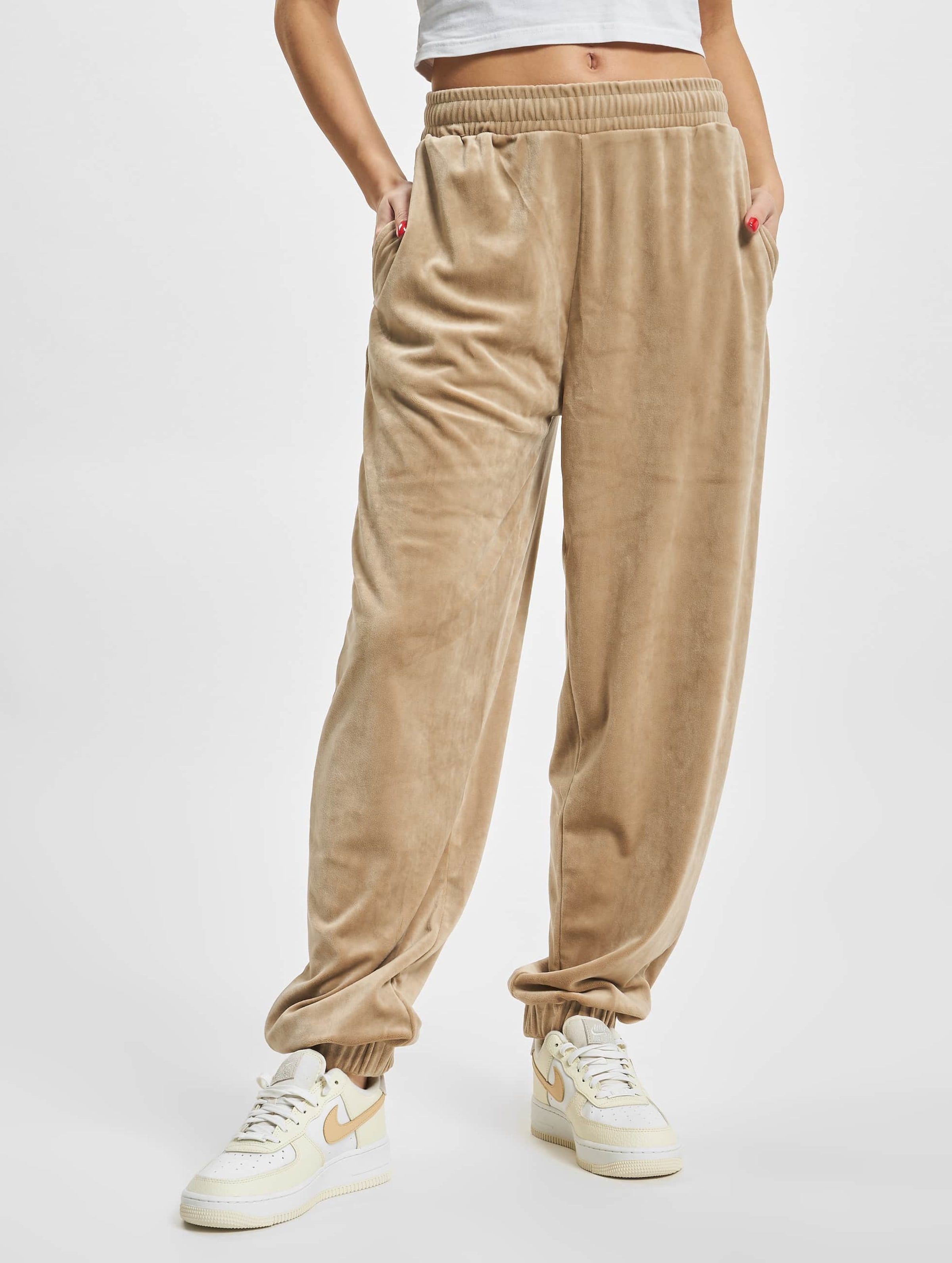 Urban Classics Ladies High Waist Ballon Velvet Sweat Pants
