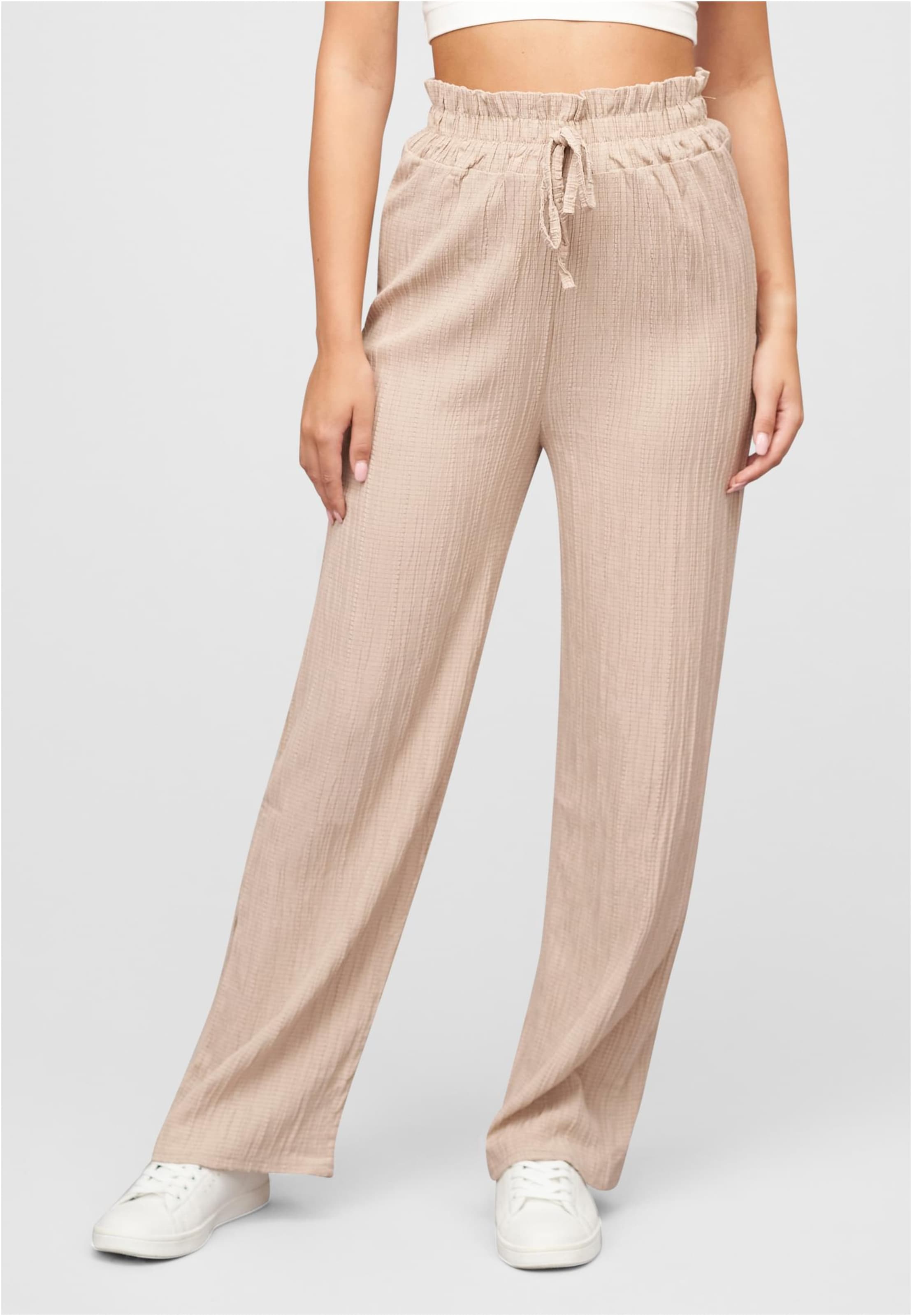 Cloud5ive Sommer Hose mit weitem Beinschnitt und Strukturstoff