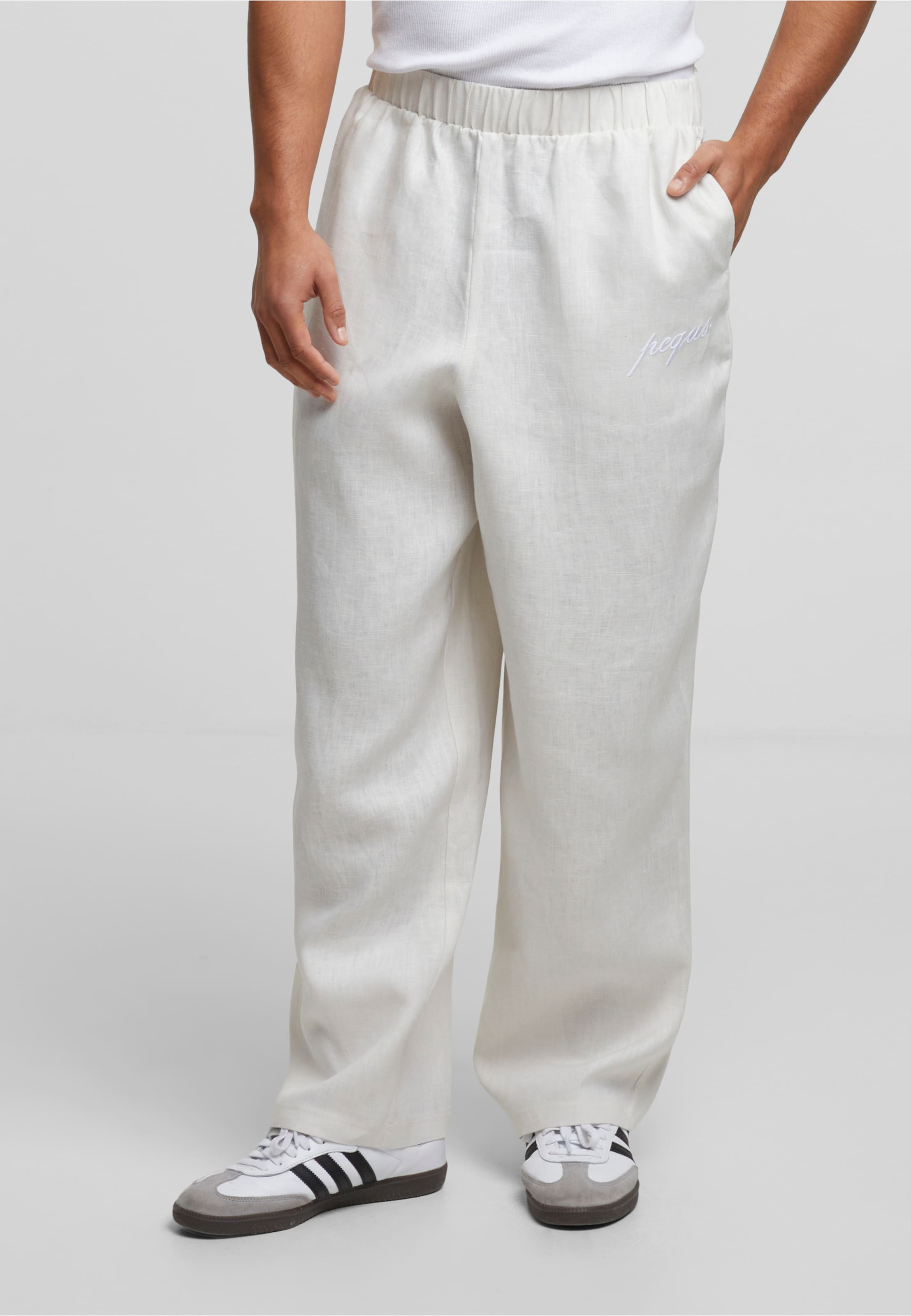 PEQUS Logo Linen Pants