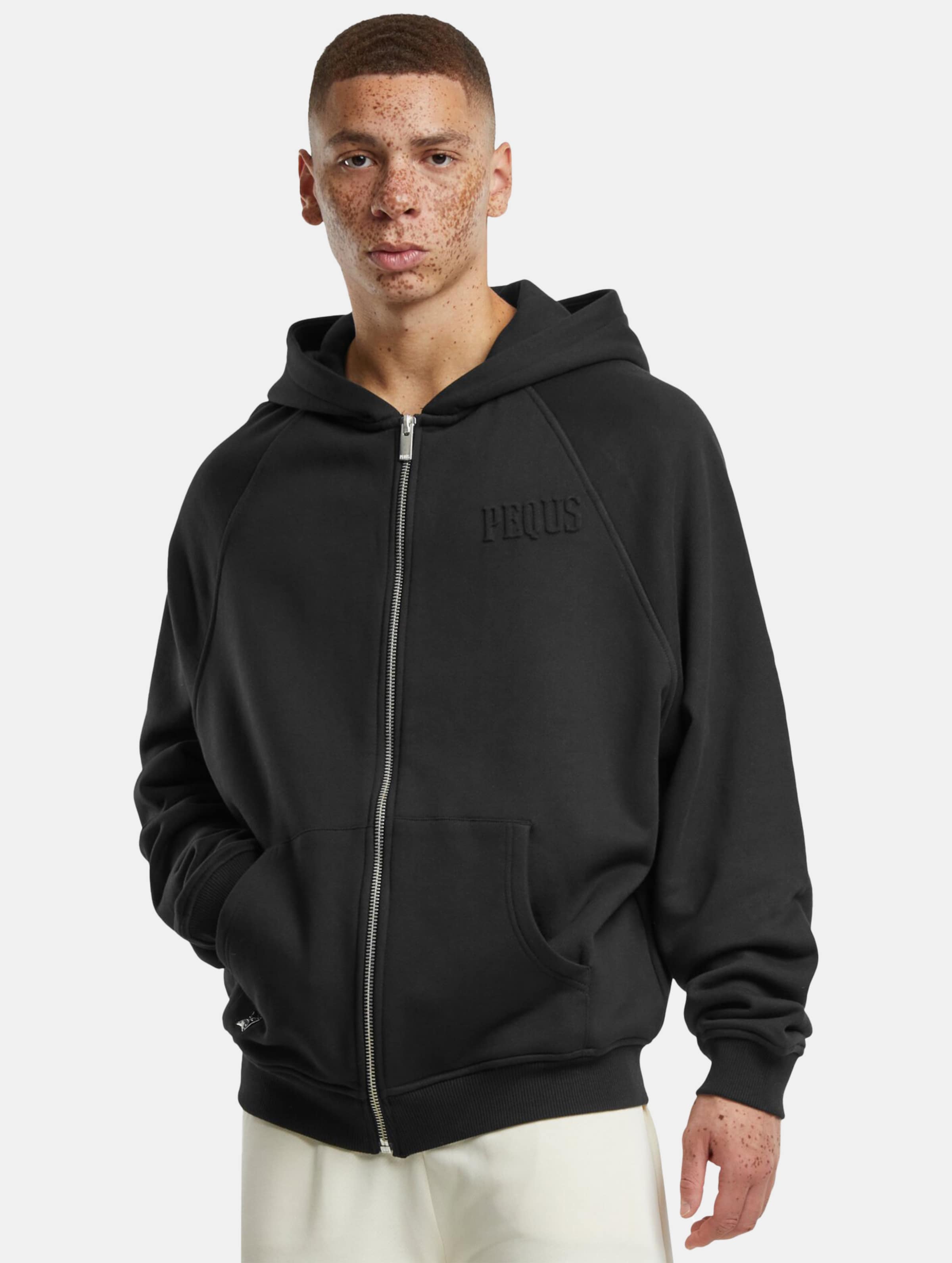 PEQUS Debossed Logo Zip Hoodie