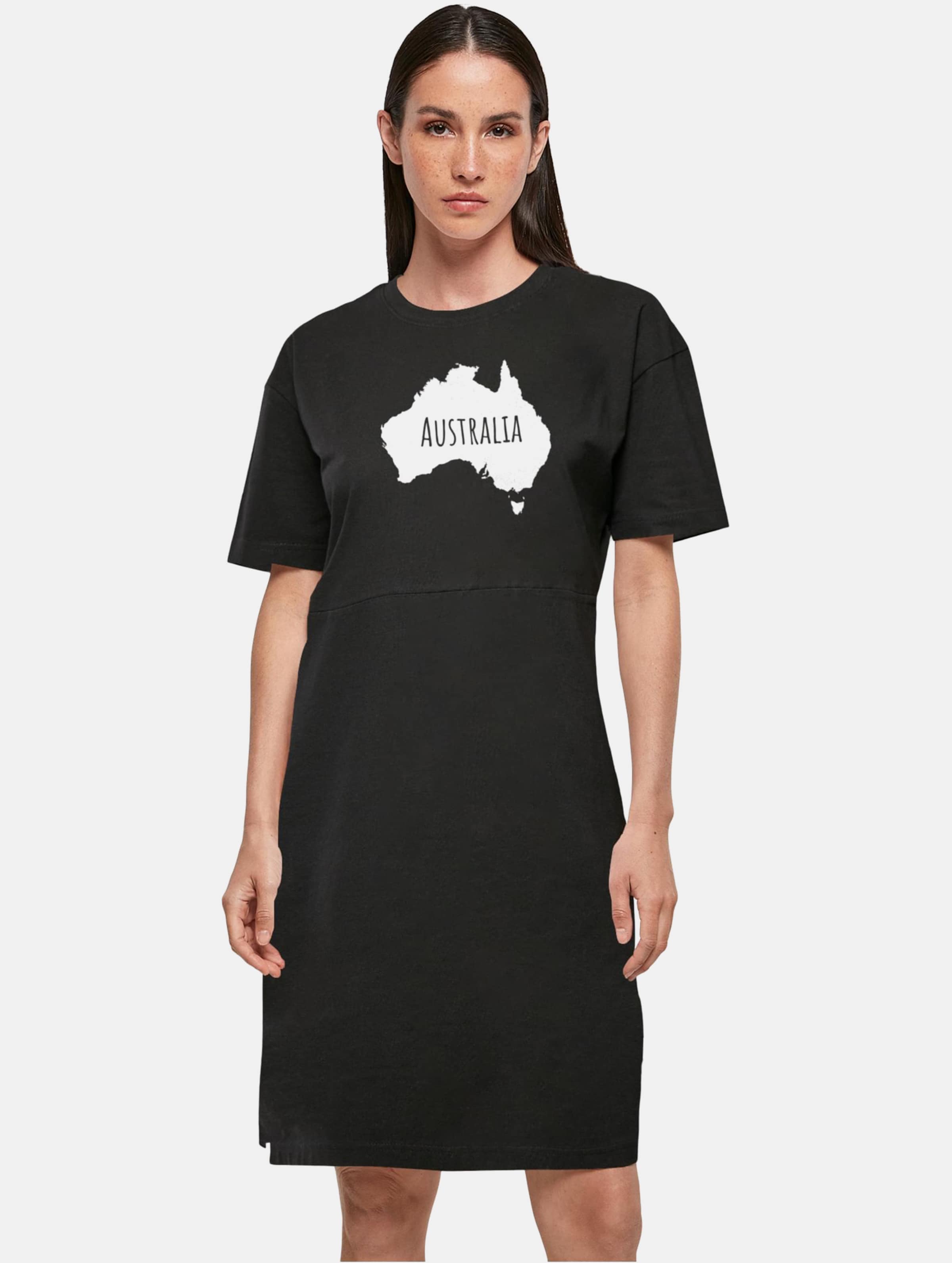Merchcode Ladies Australia X Essentials Oversized Slit Tee Dress