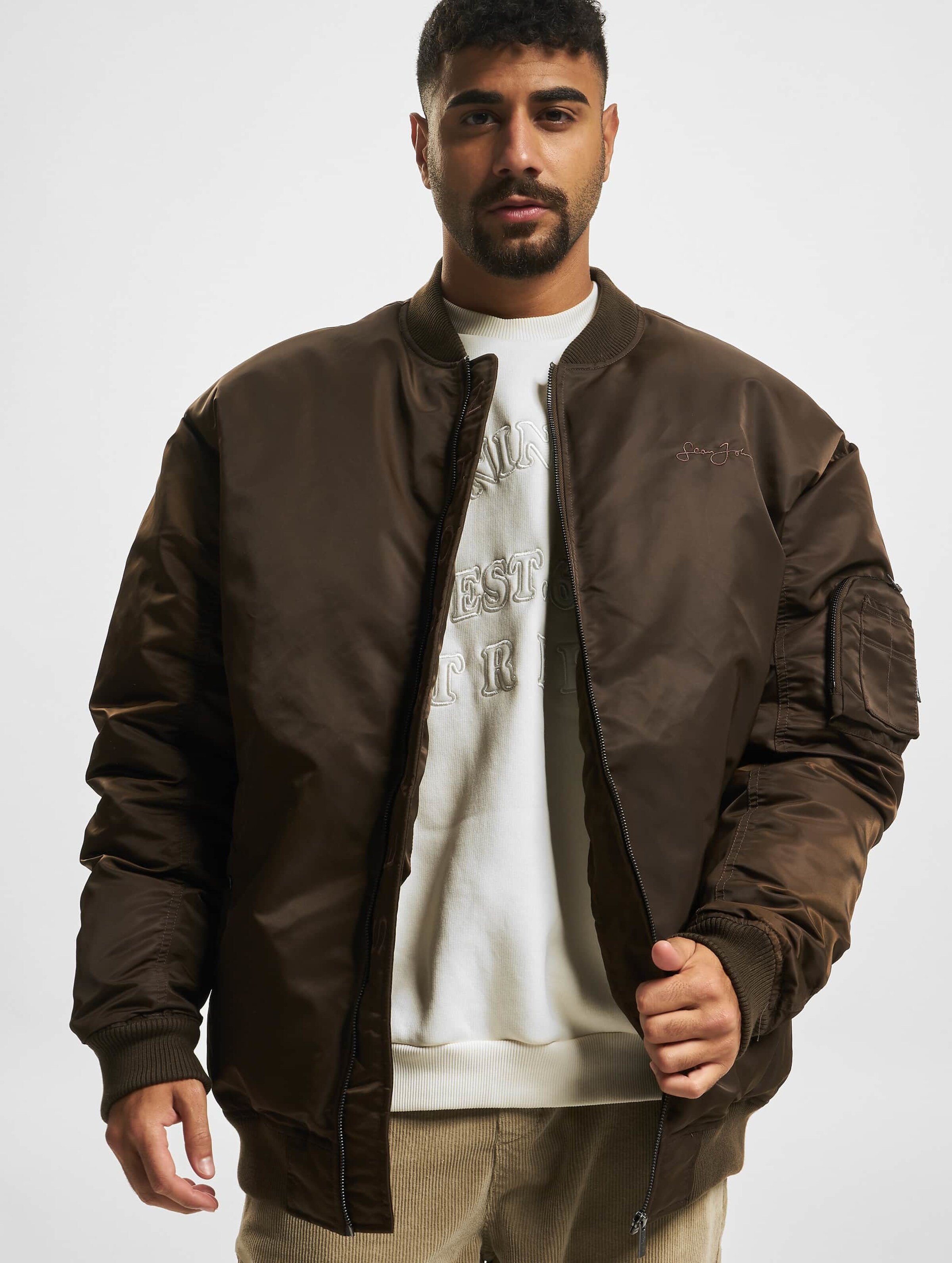 Sean John JM224-008-01 Script Logo Oversize Bomberjacket