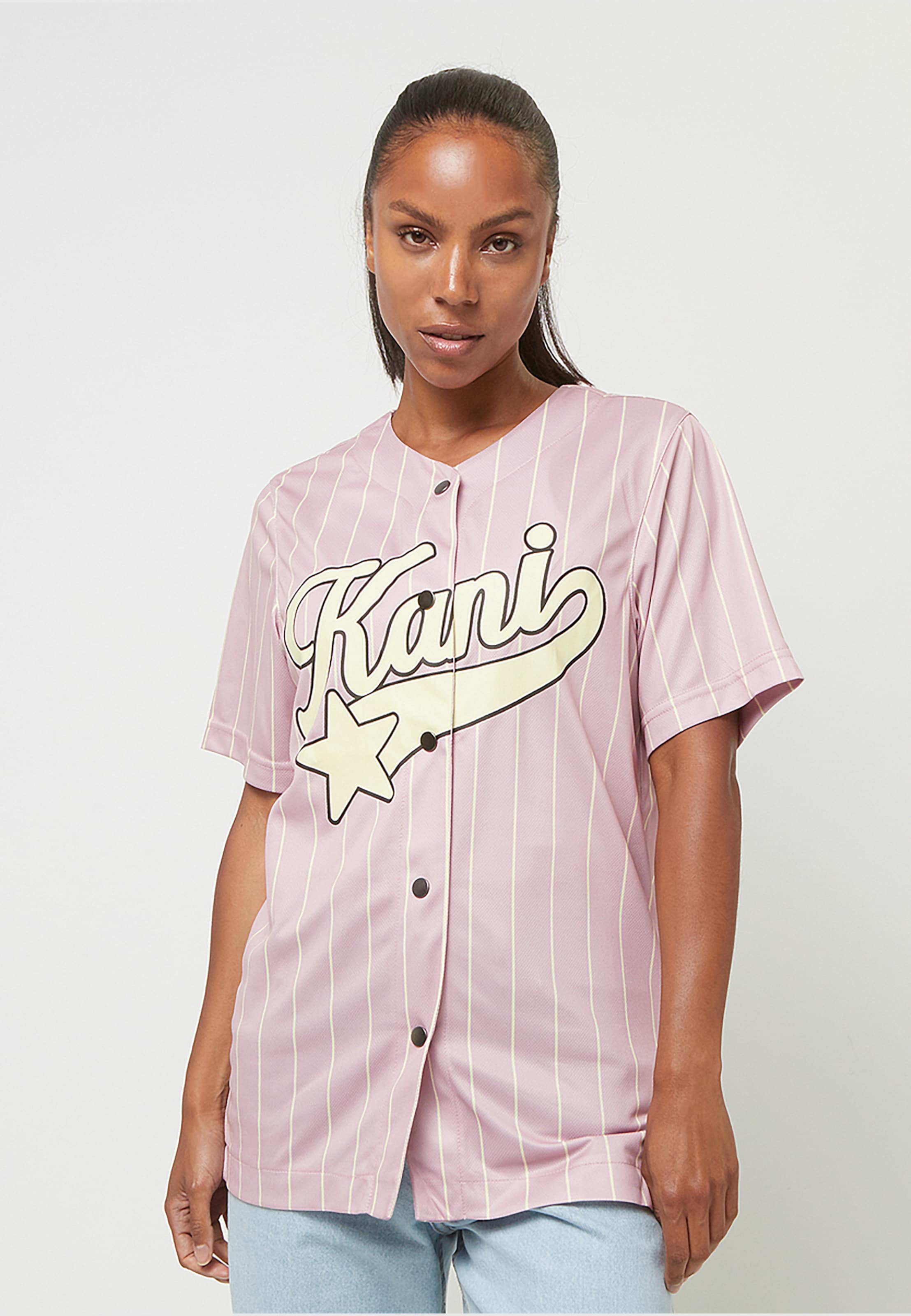 Karl Kani Woven Signature Pinstripe Baseballshirt