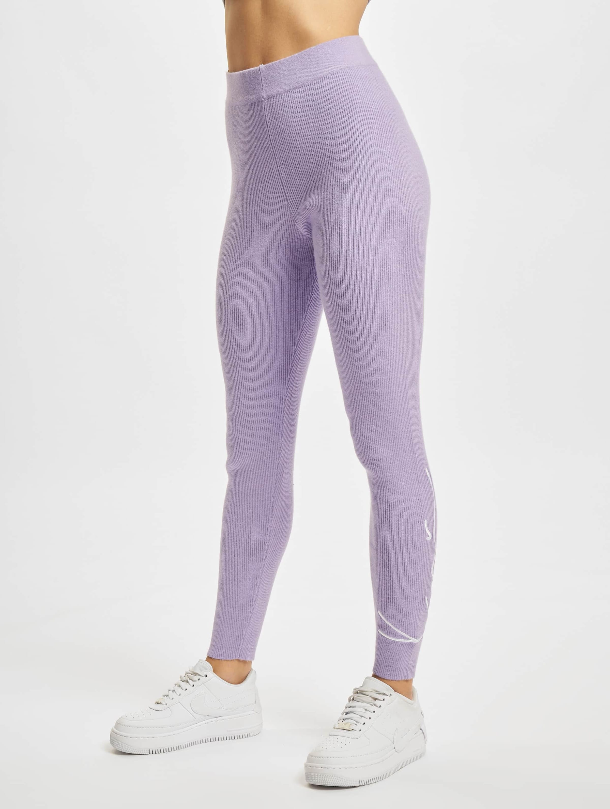 Karl Kani KW214-034-1 Signature Rib Knit Leggings purple
