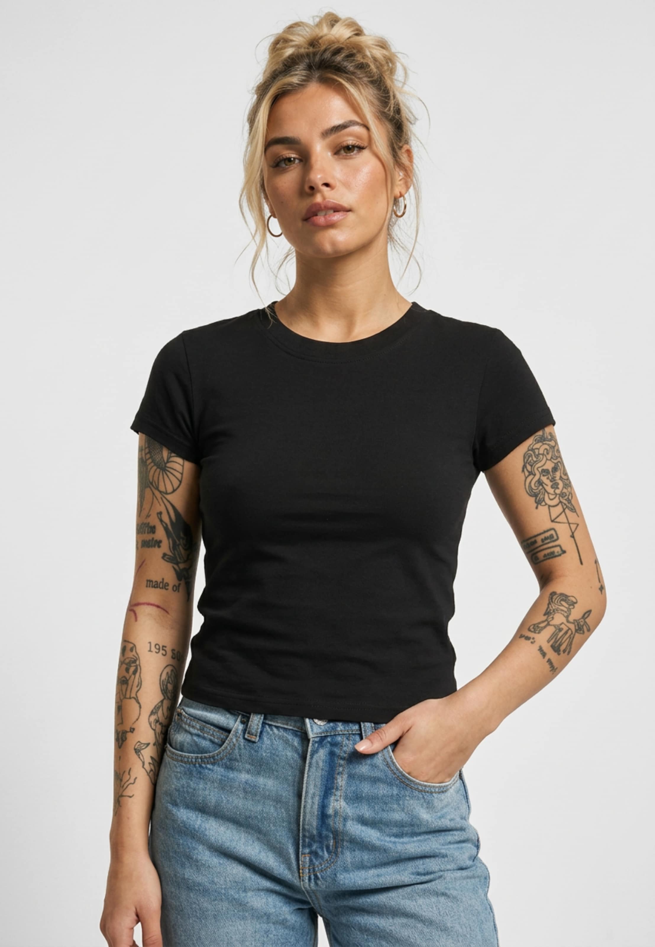 Urban Classics Ladies Stretch Jersey Cropped Tee