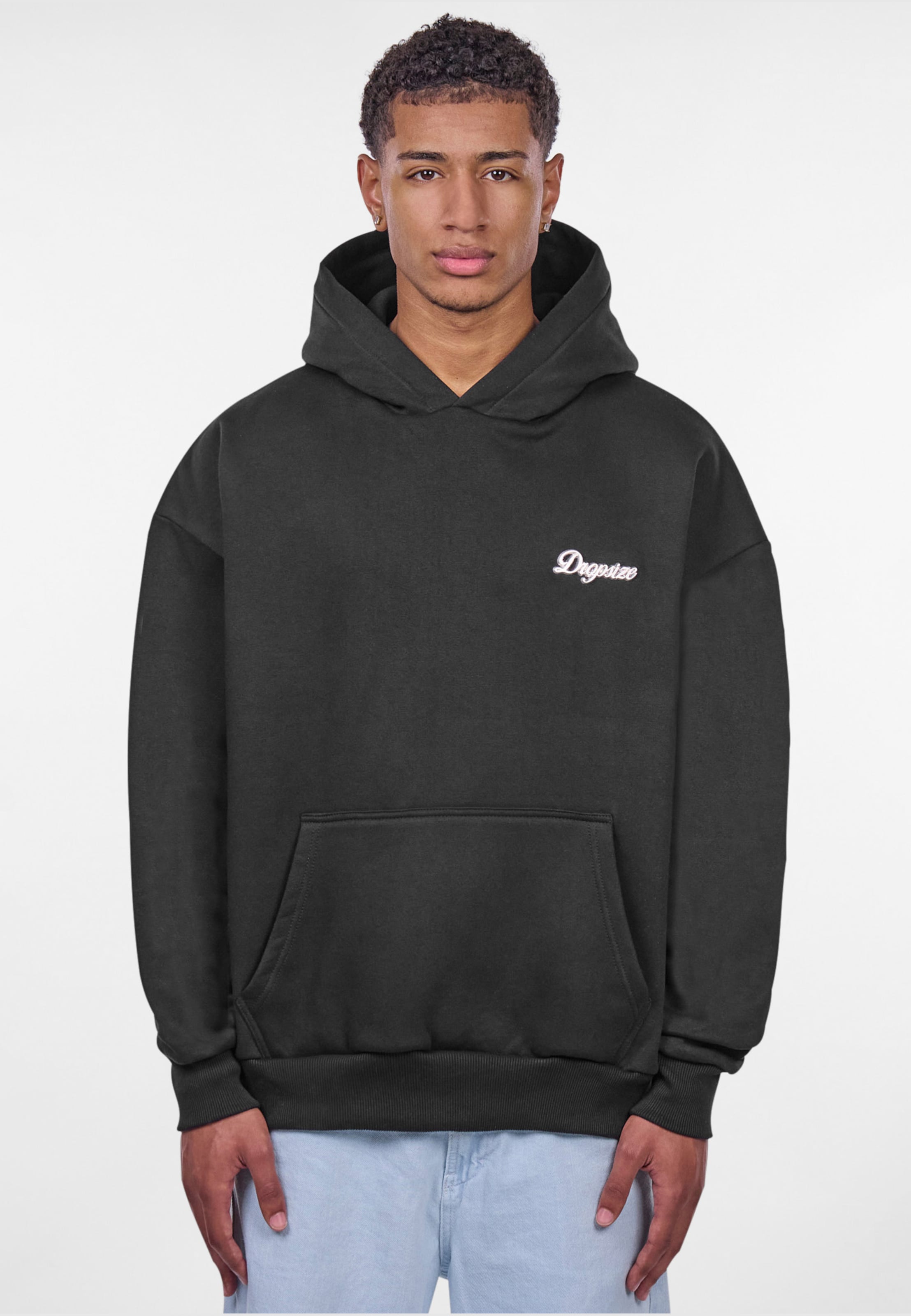 Dropsize HEAVY OVERSIZE SCRIPT LOGO HOODIE