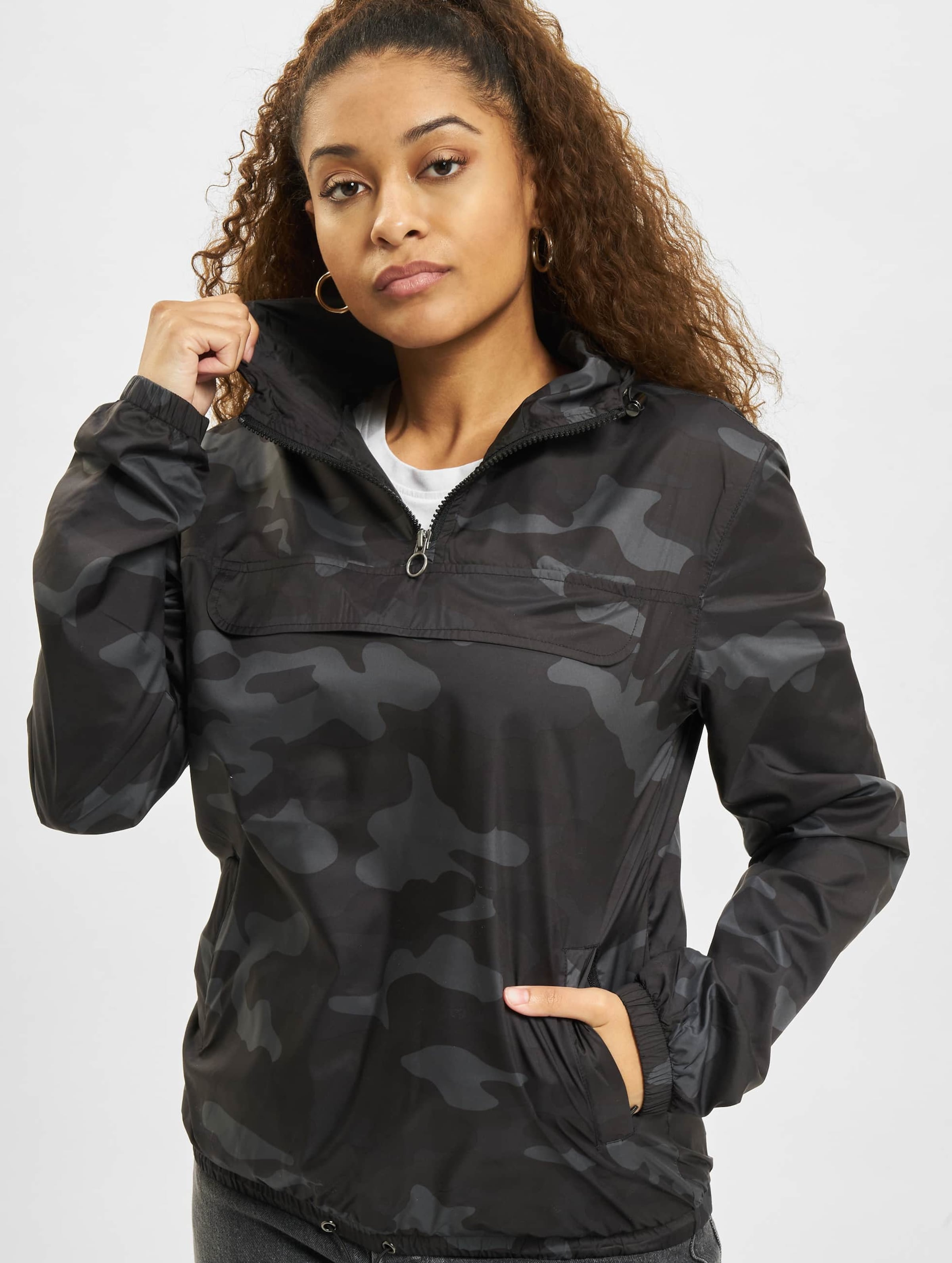 Urban Classics Ladies Camo Pull Over Jacket