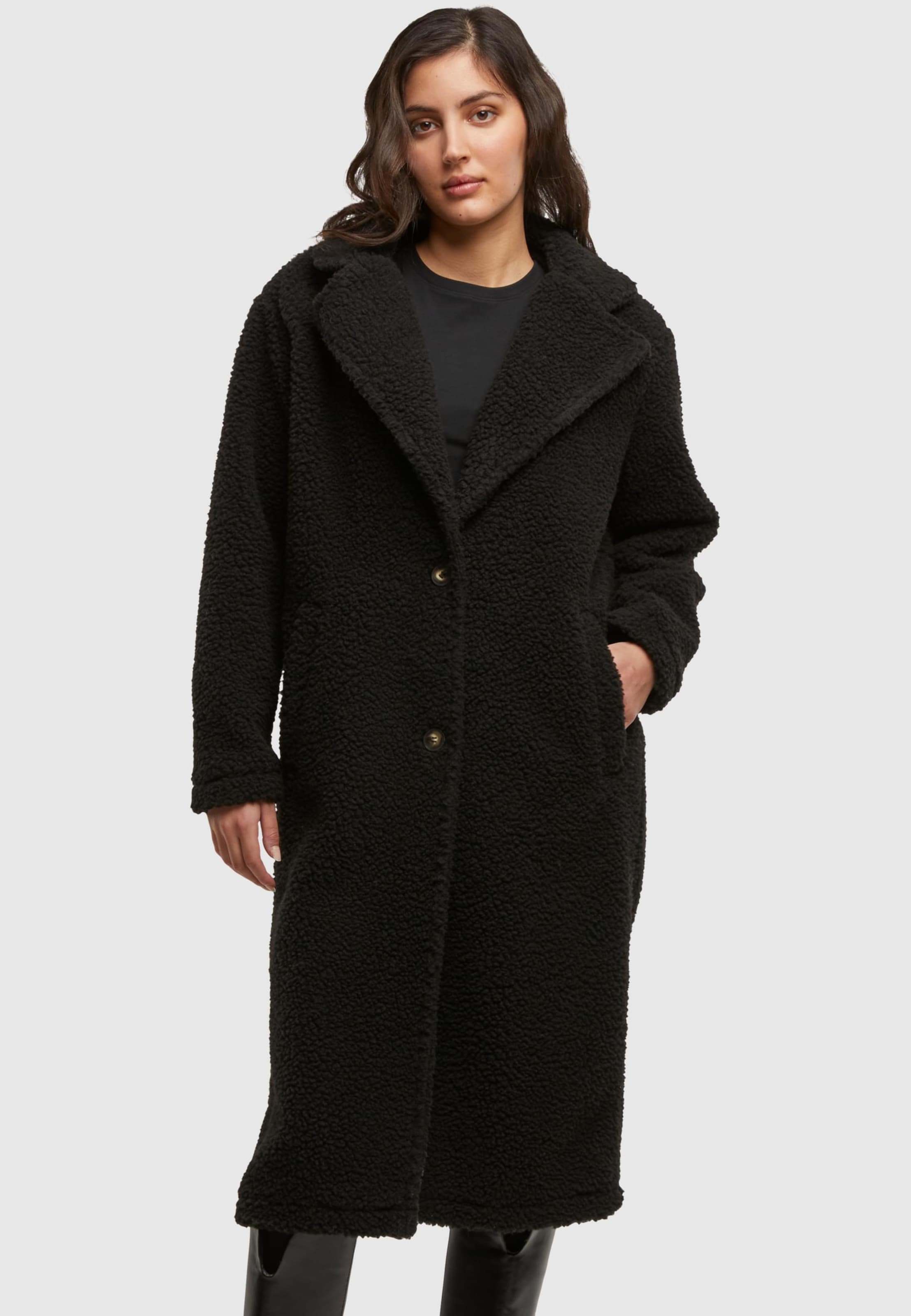 Urban Classics Ladies Teddy Long Coat