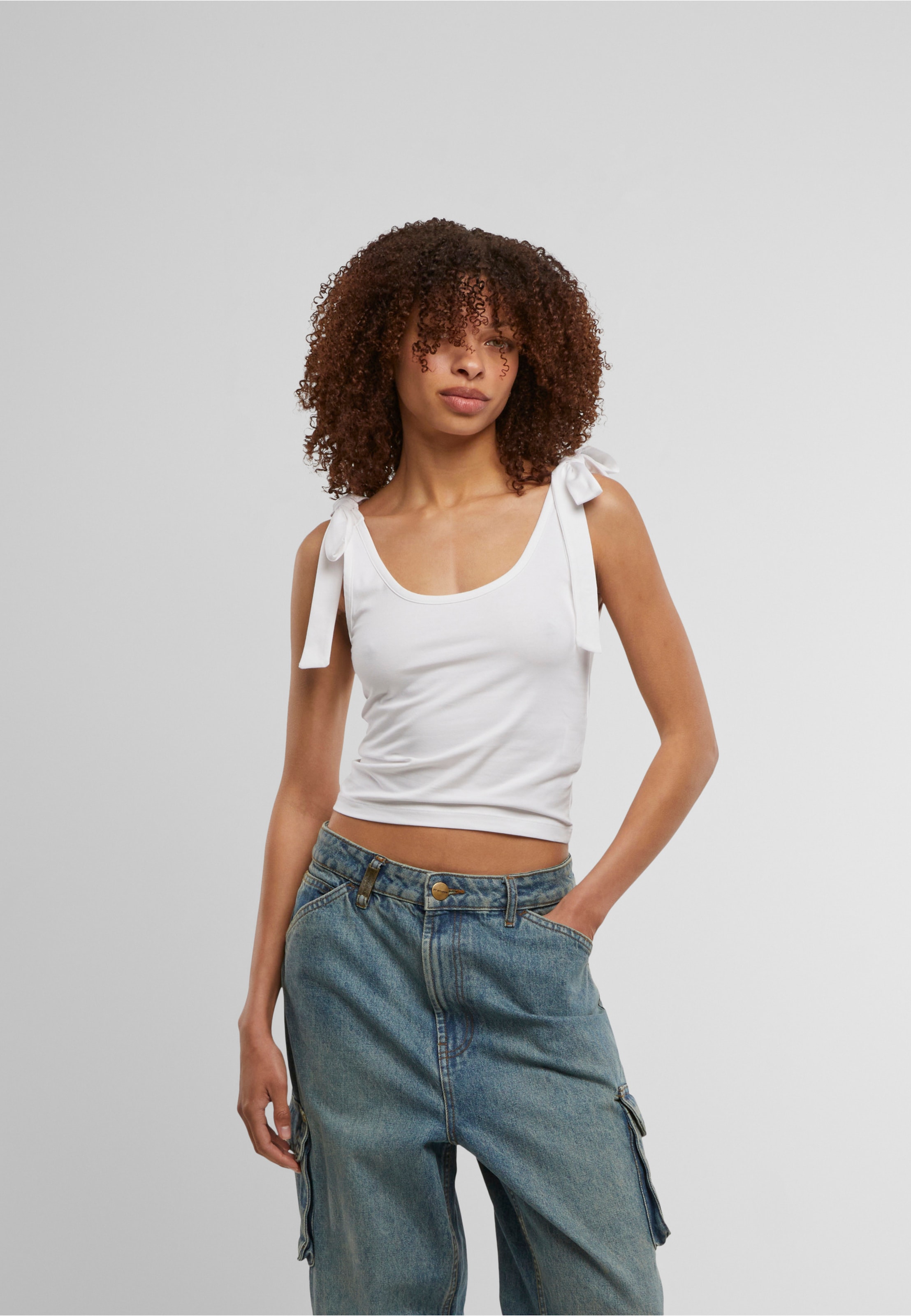 Urban Classics Ladies Tied Basic Jersey Top 2-Pack