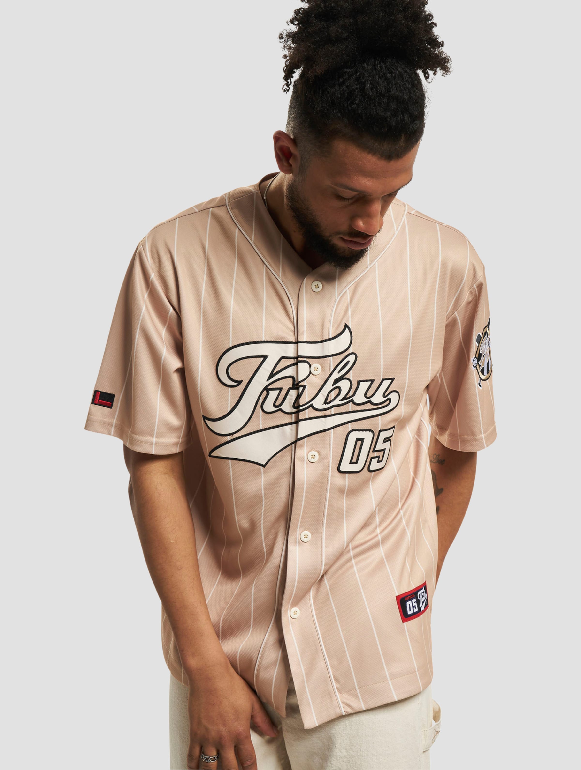 FUBU Varsity Pinstripe Baseball Jersey