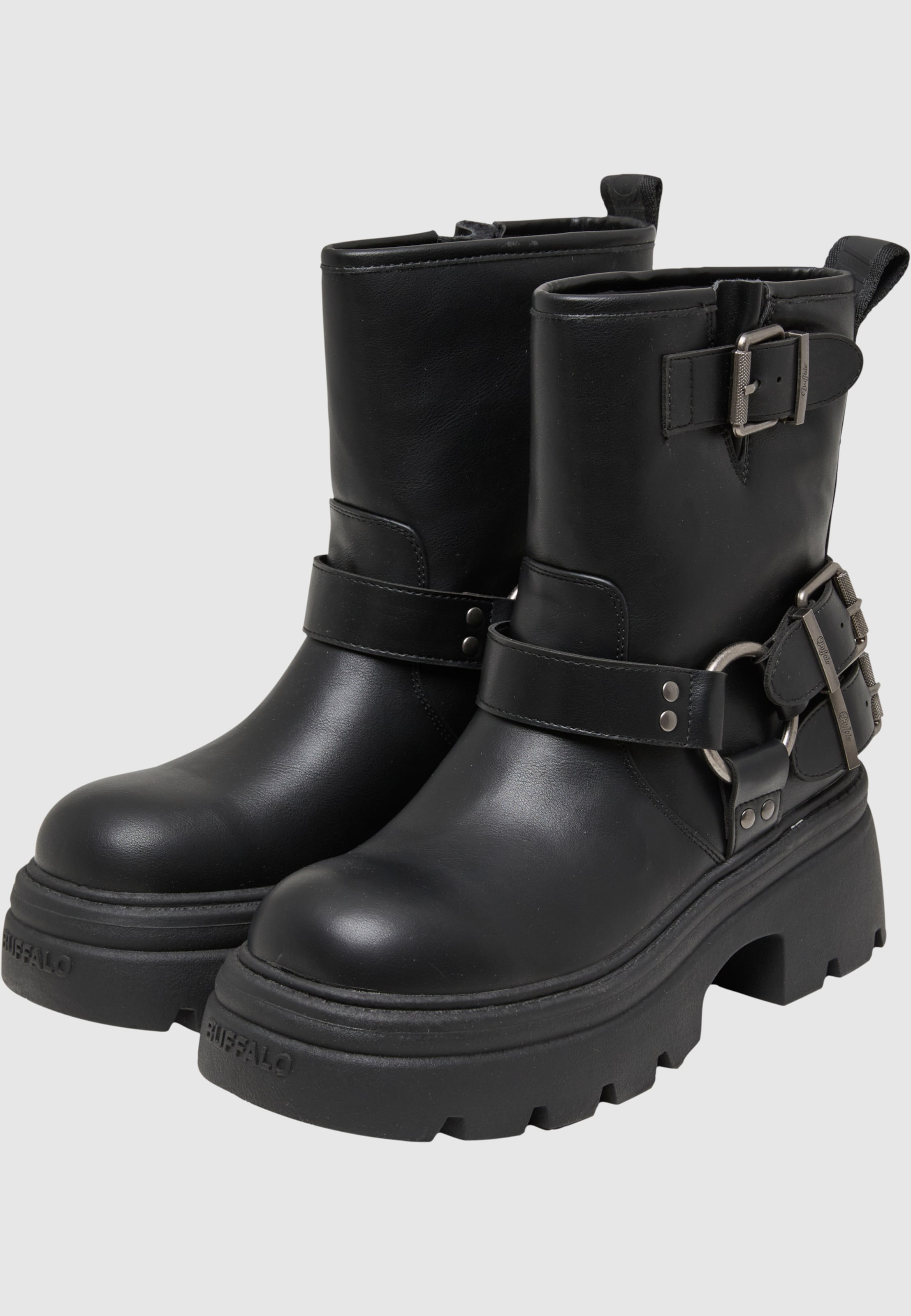 Buffalo ZAVEN BOOTIE BIKER - VEGAN NAPPA