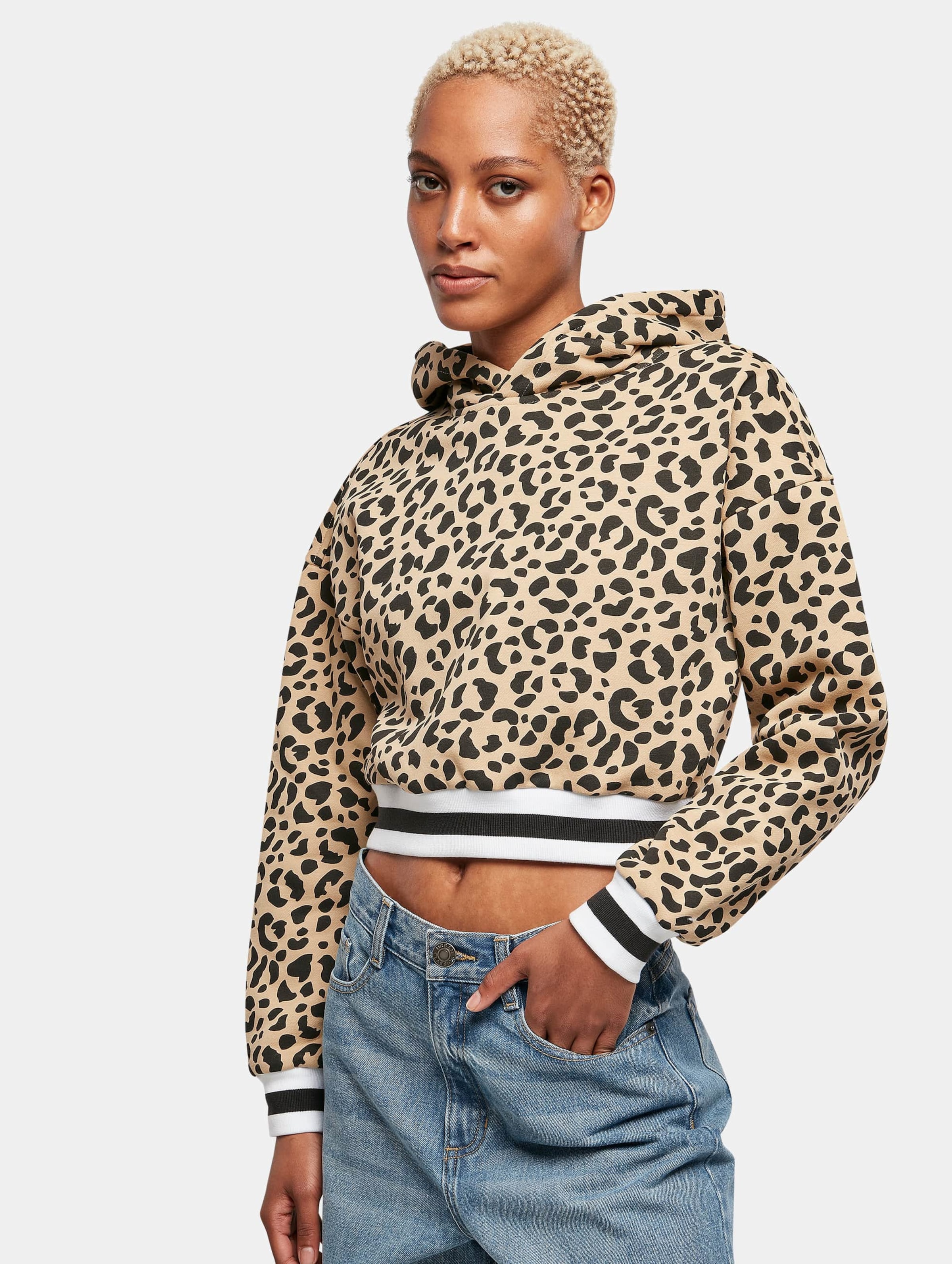 Urban Classics Ladies Short AOP College Hoody