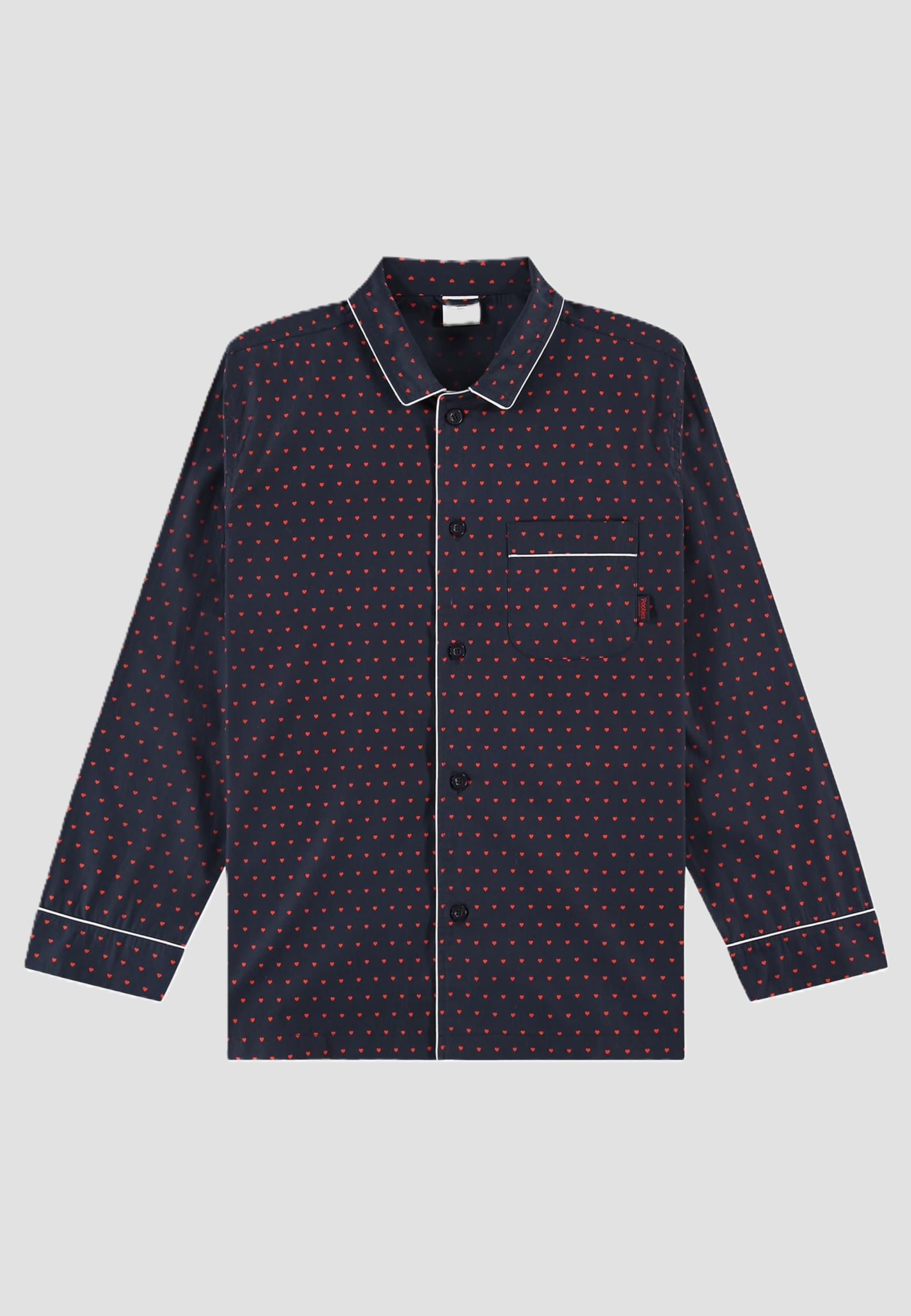 Pockies Navy Luv Pyjama Shirt