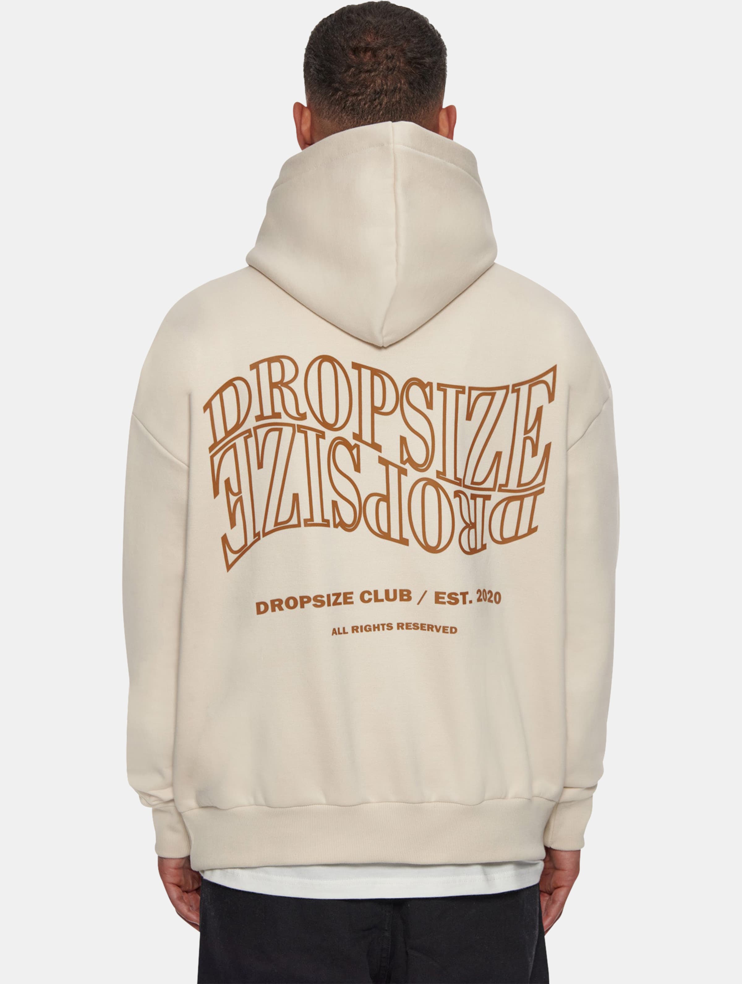 Dropsize Heavy Oversize Mirrored Logo Hoodie